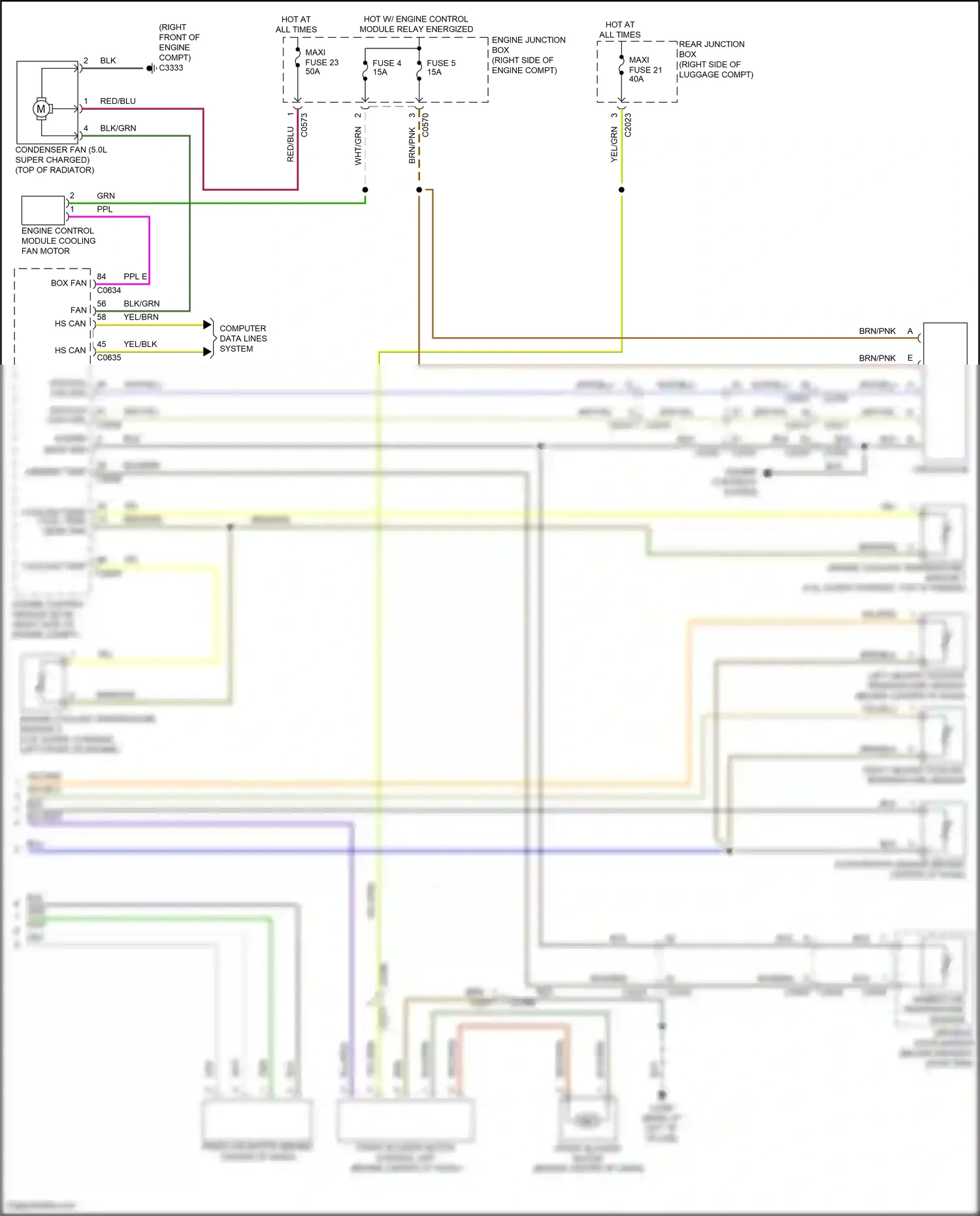 Land Rover Range Rover III facelift 2 (2009-2012) engine controls system wiring diagram  (1 of 4)