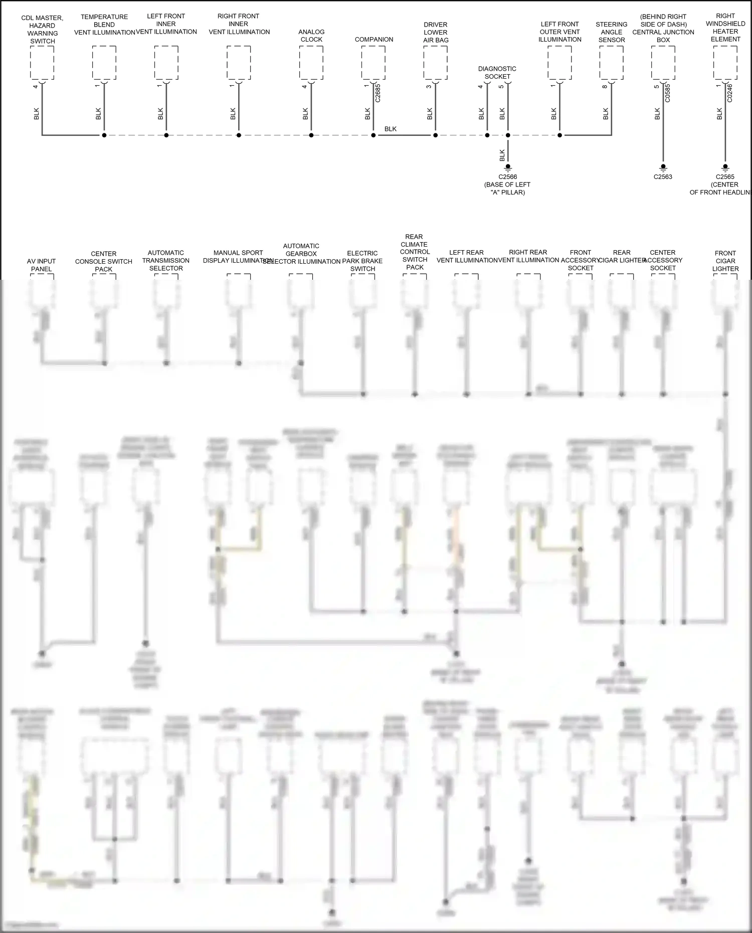 Land Rover Range Rover III facelift 2 (2009-2012) front accessory socket wiring diagram  (1 of 2)