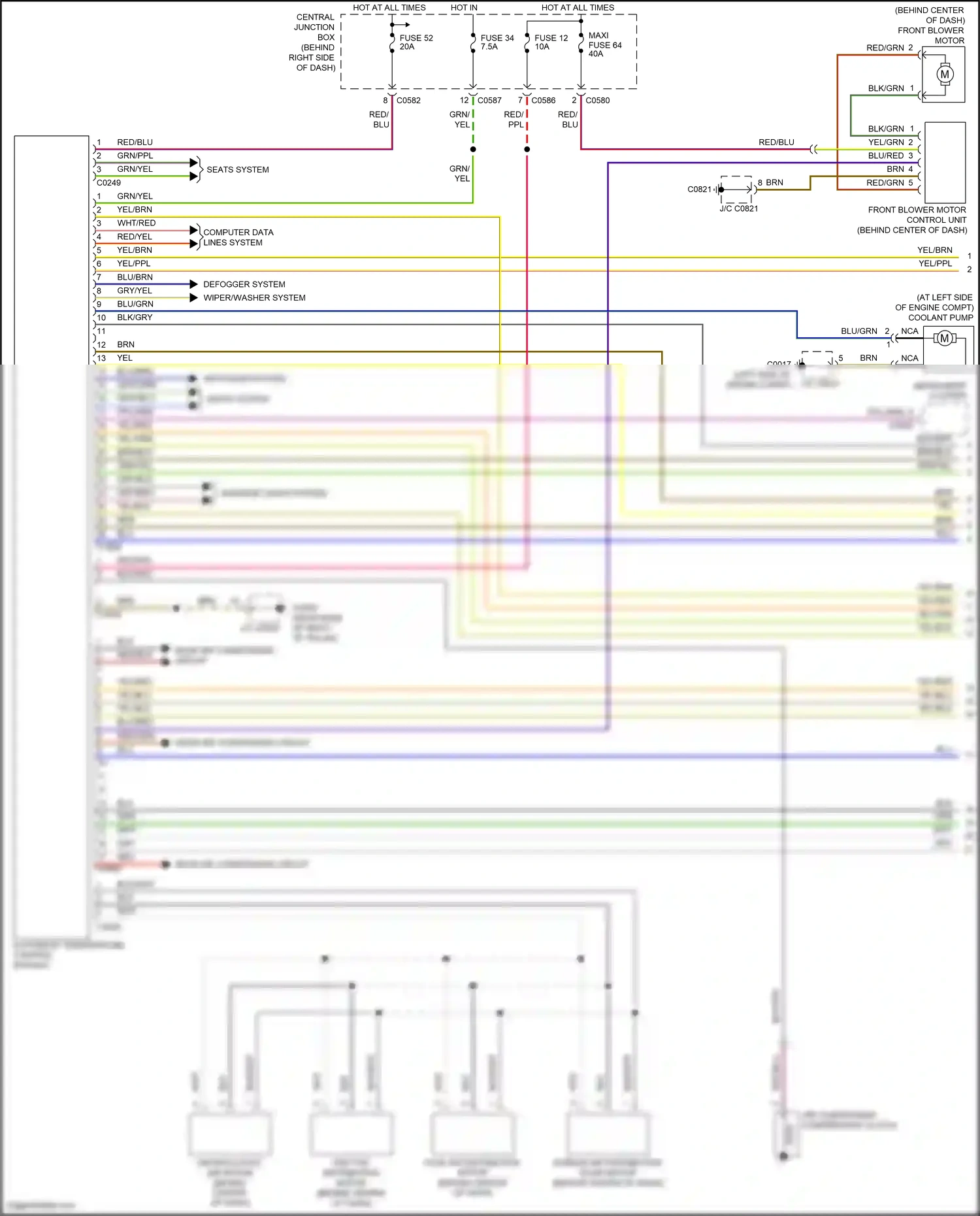 Land Rover Range Rover III facelift (2005-2009) automatic temperature control module wiring diagram  (1 of 14)