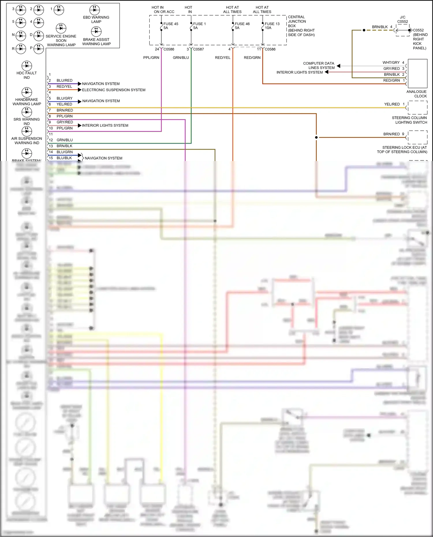 Land Rover Range Rover III facelift (2005-2009) automatic temperature control module wiring diagram  (12 of 14)