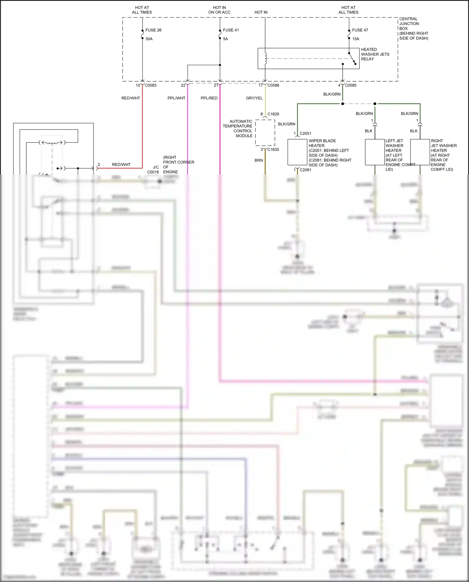 Land Rover Range Rover III facelift (2005-2009) automatic temperature control module wiring diagram  (4 of 14)