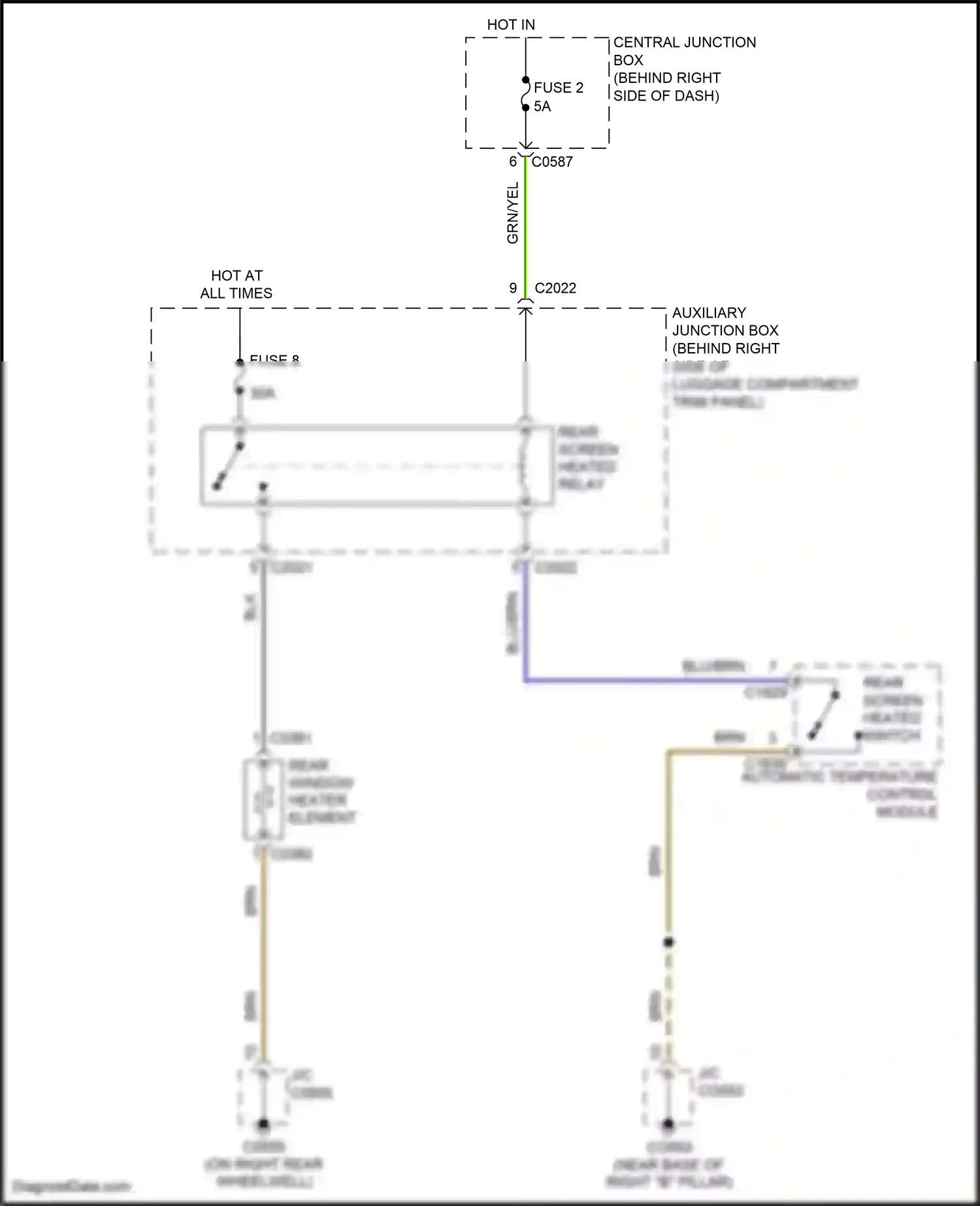Land Rover Range Rover III facelift (2005-2009) automatic temperature control module wiring diagram  (14 of 14)