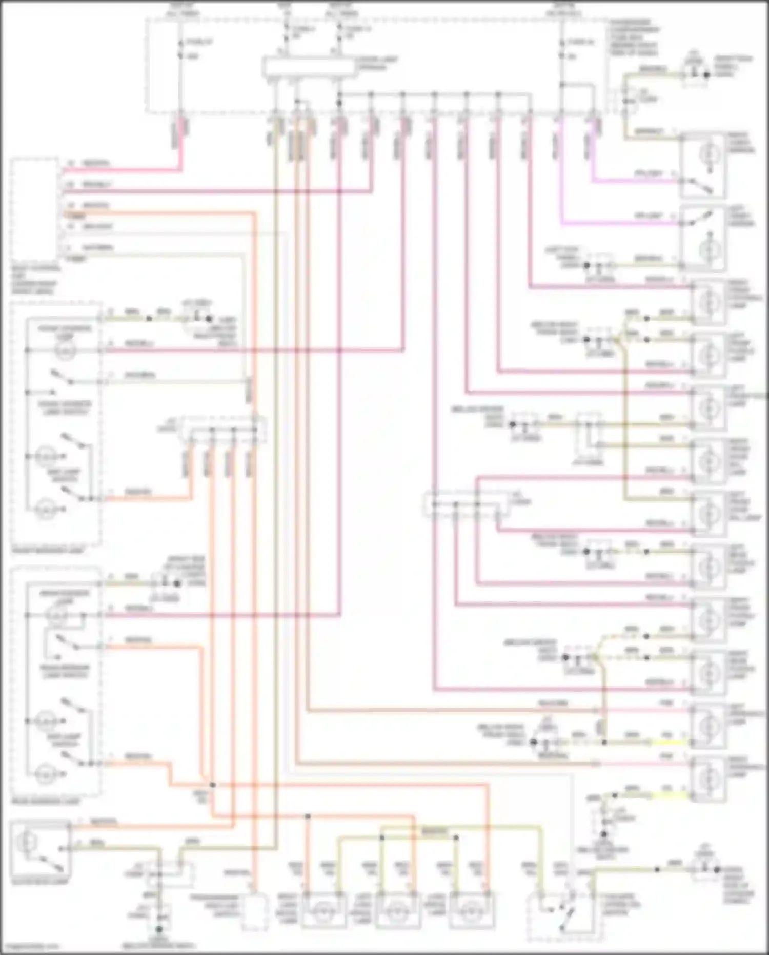 Range Rover Land Rover III (2002-2005): Courtesy lamps circuit