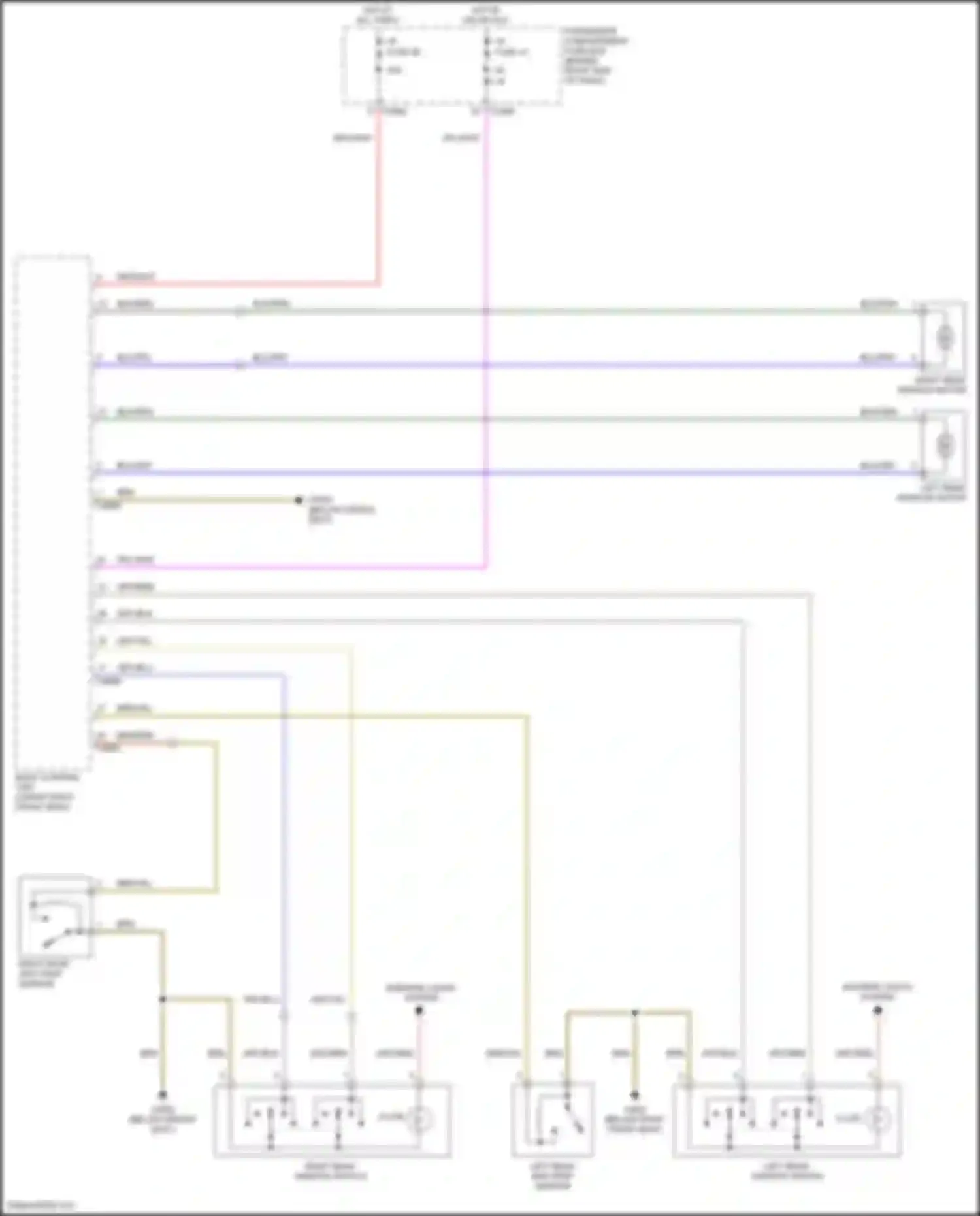 Range Rover Land Rover III (2002-2005): Power windows circuit (2 of 2)