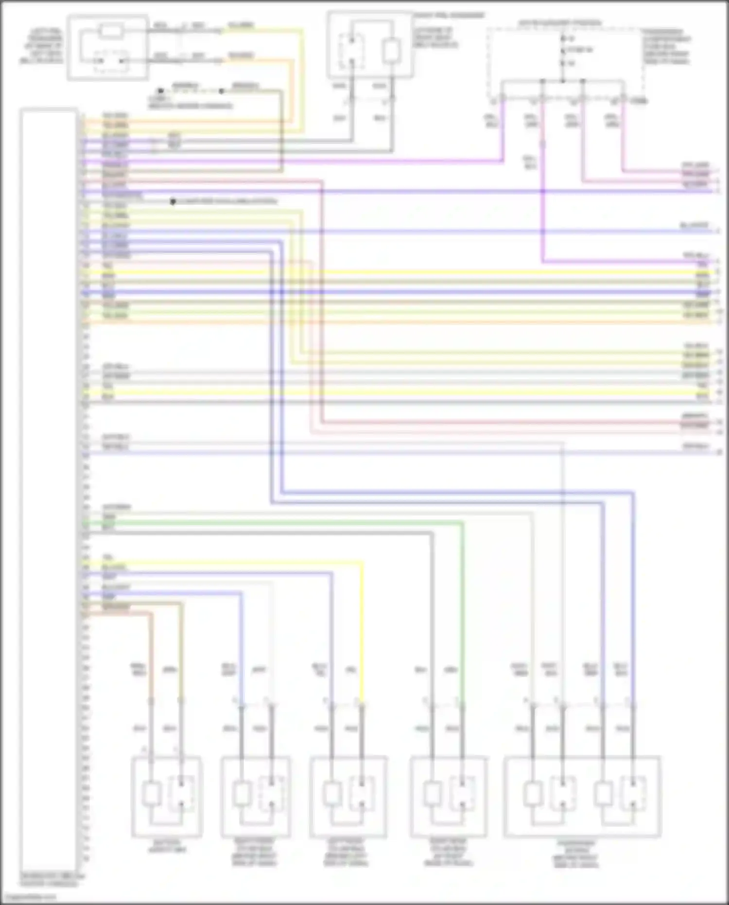 Range Rover Land Rover III (2002-2005): Supplemental restraints circuit (1 of 2)