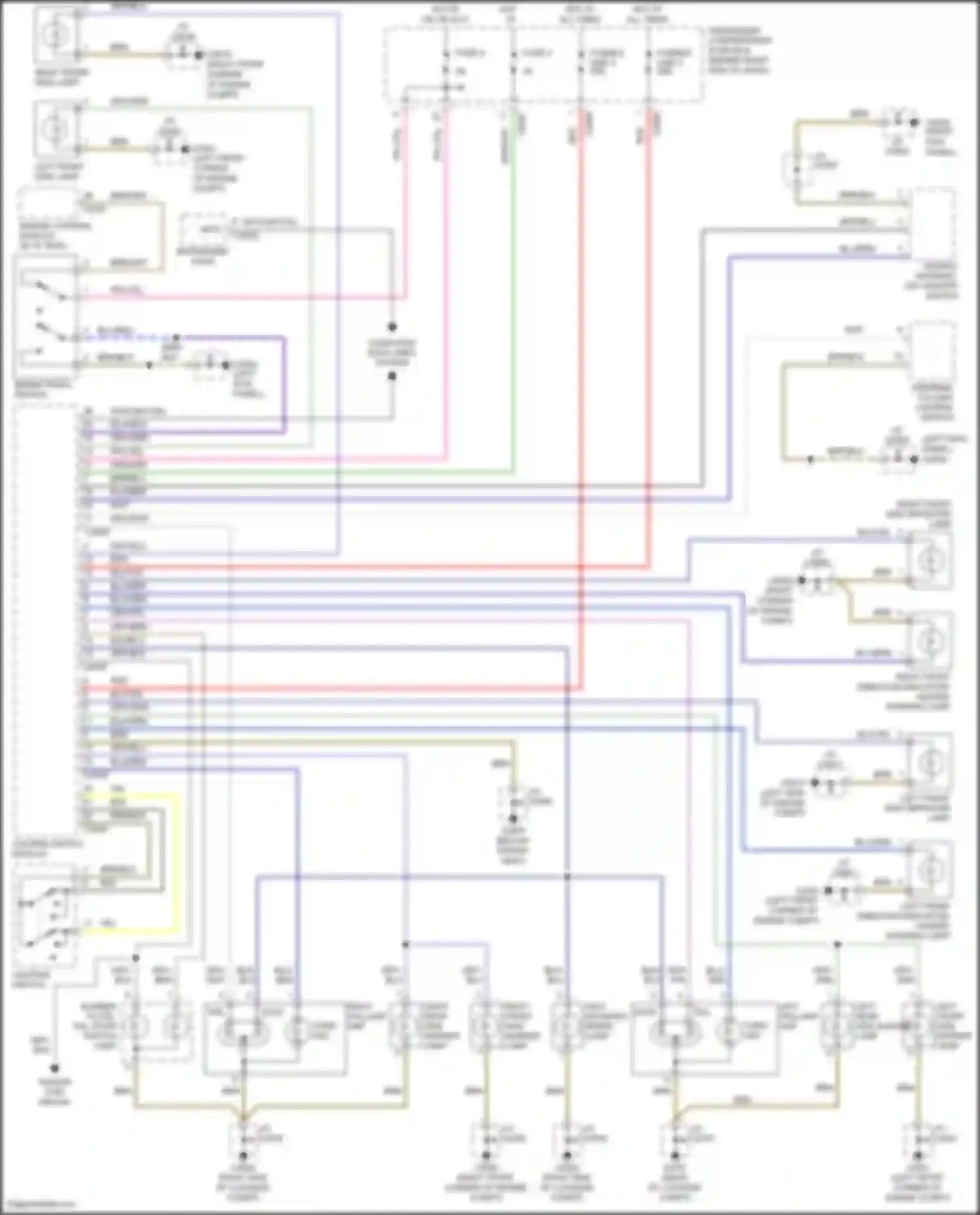 Wiring diagram lighting switch module for Land Rover Range Rover III (2002-2005) (3 of 14)