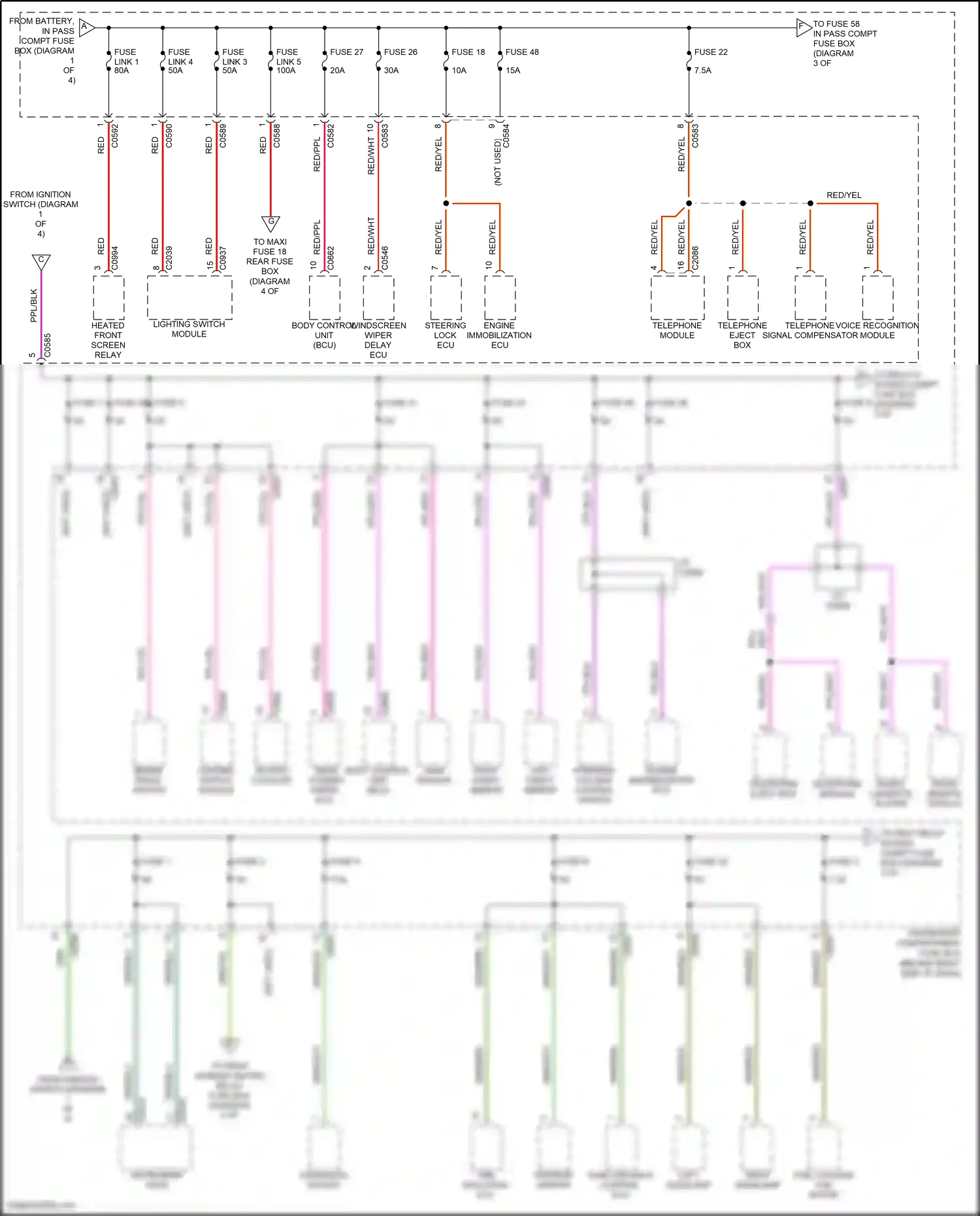 Land Rover Range Rover III (2002-2005) lighting switch module wiring diagram  (11 of 14)