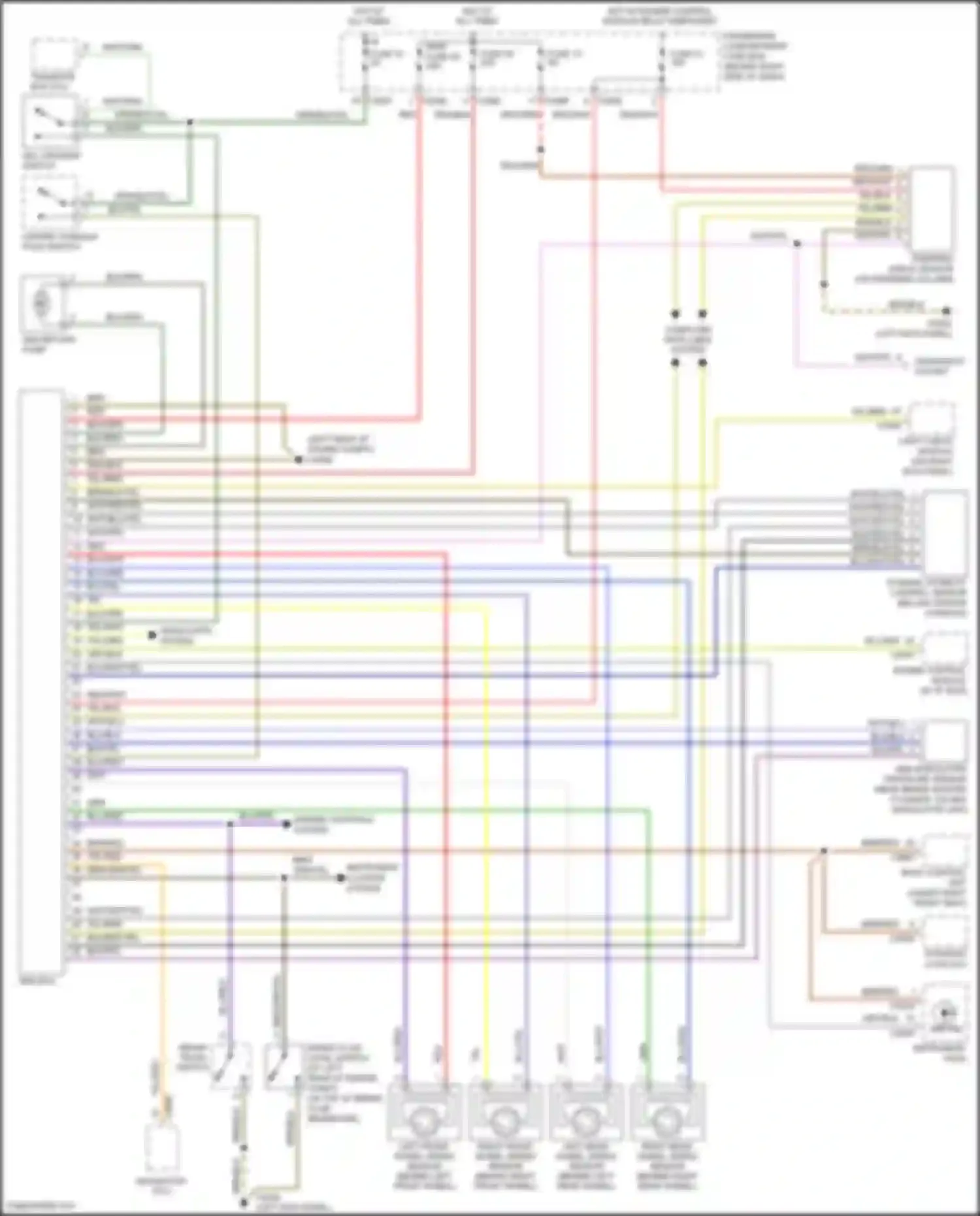 Wiring diagram right front wheel speed sensor for Land Rover Range Rover III (2002-2005) (1 of 1)