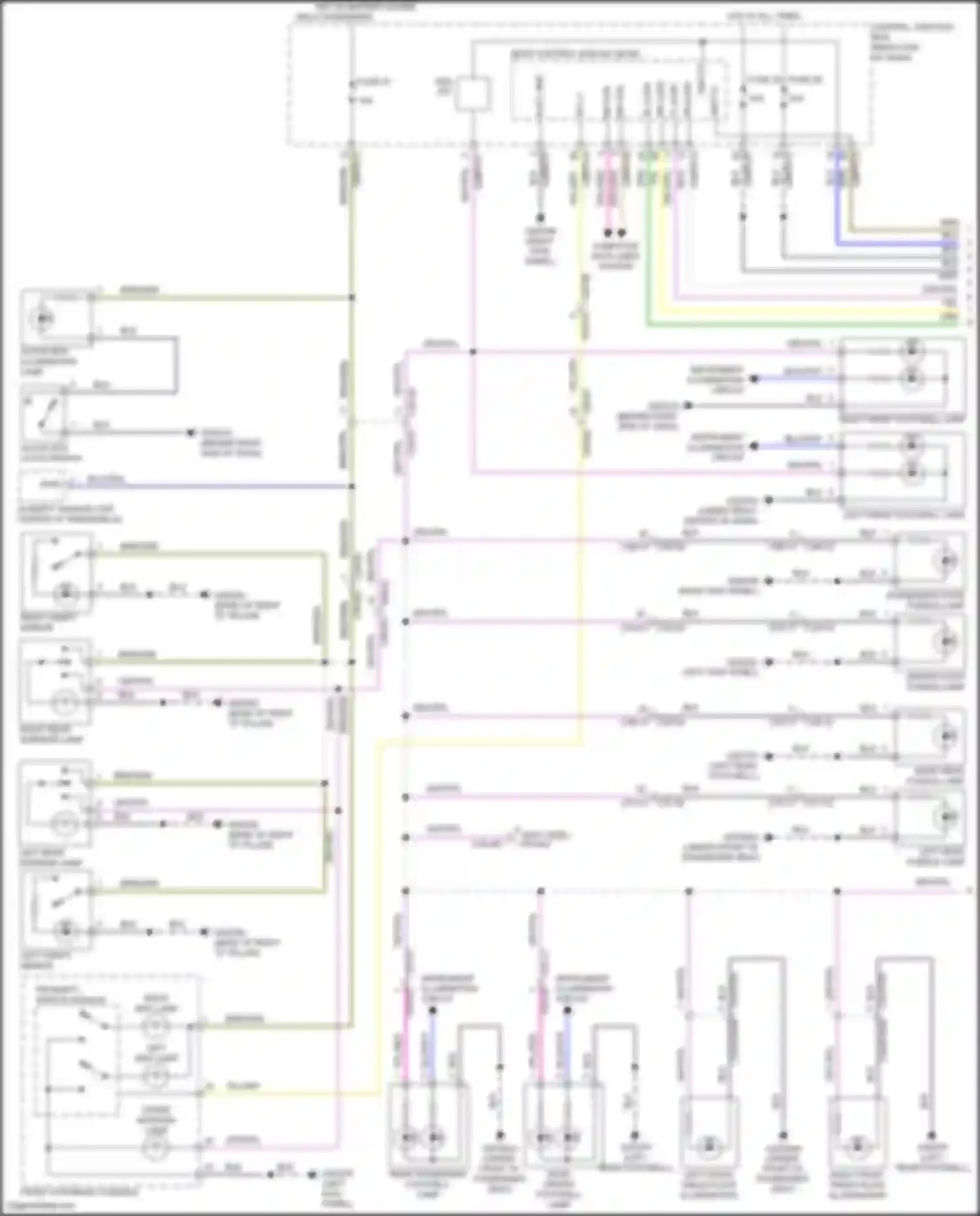 Range Rover Land Rover IV (2012-2017): Courtesy lamps circuit (1 of 2)