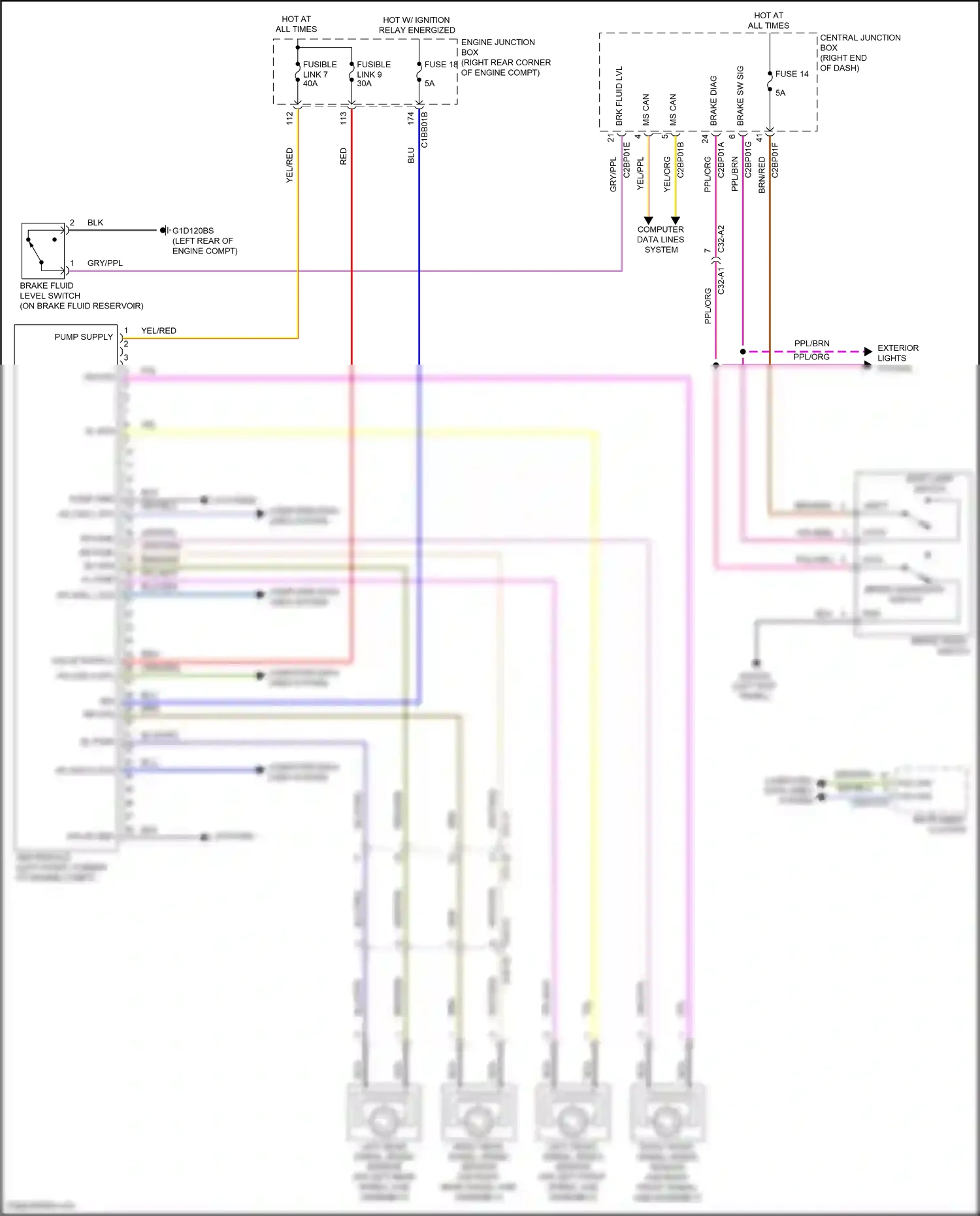 Land Rover Range Rover IV (2012-2017) abs module wiring diagram  (1 of 5)