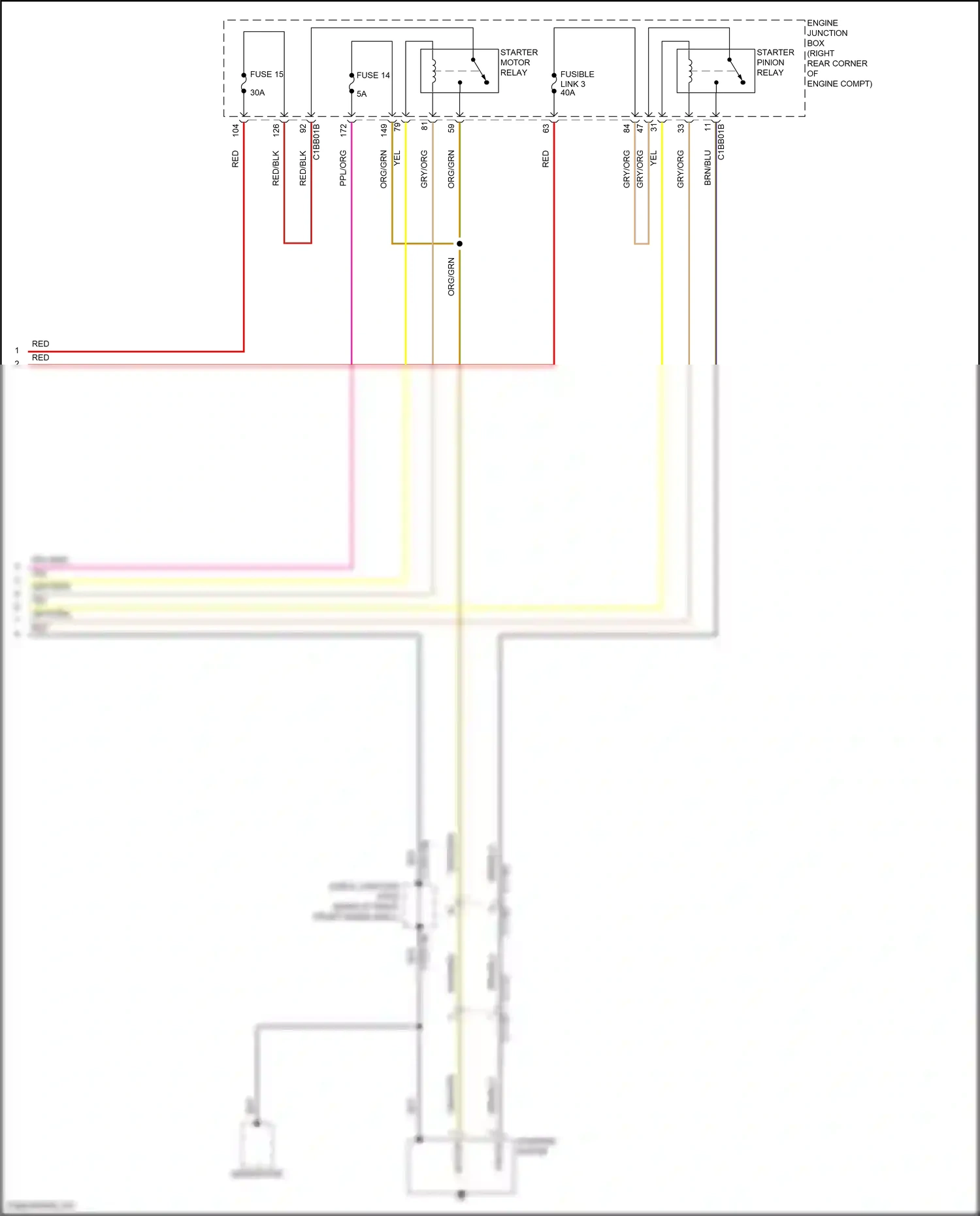 Land Rover Range Rover IV (2012-2017) cable junction stud wiring diagram  (4 of 4)
