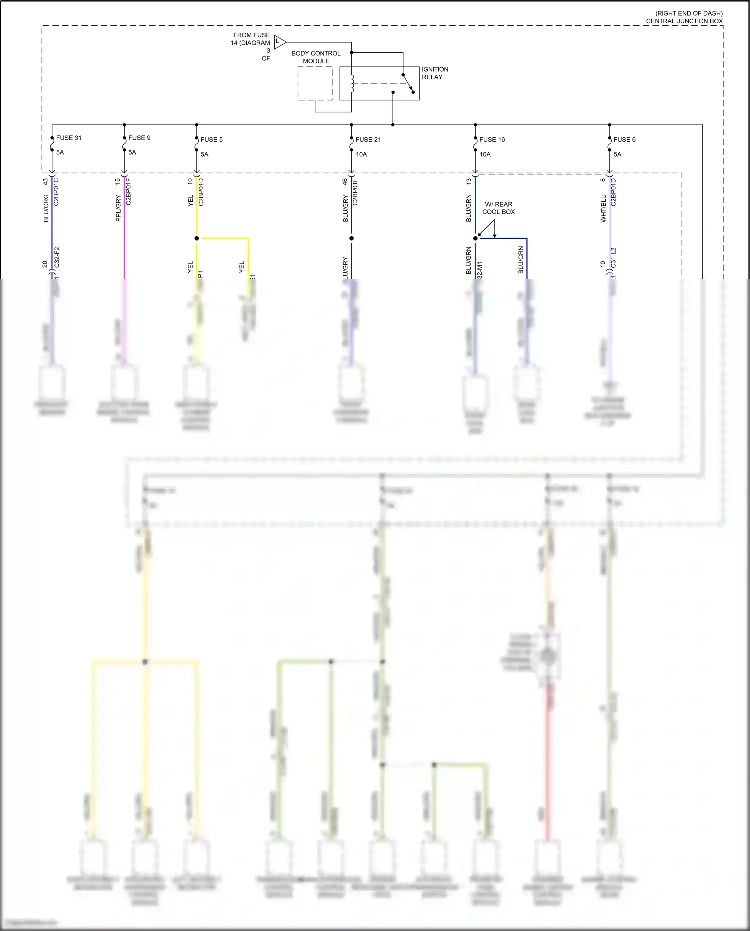 Land Rover Range Rover IV (2012-2017) deployable towbar control module wiring diagram  (3 of 4)