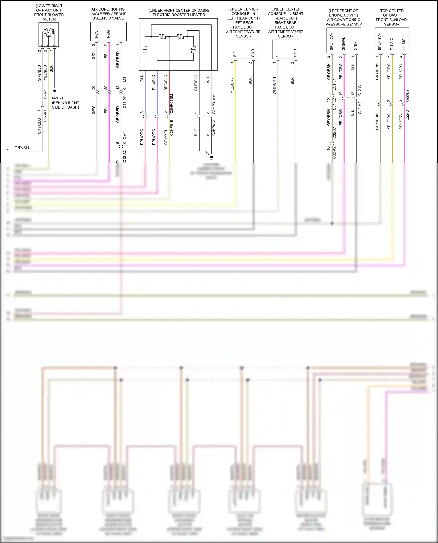 Land Rover Range Rover IV (2012-2017) front sunload sensor wiring diagram  (1 of 1)