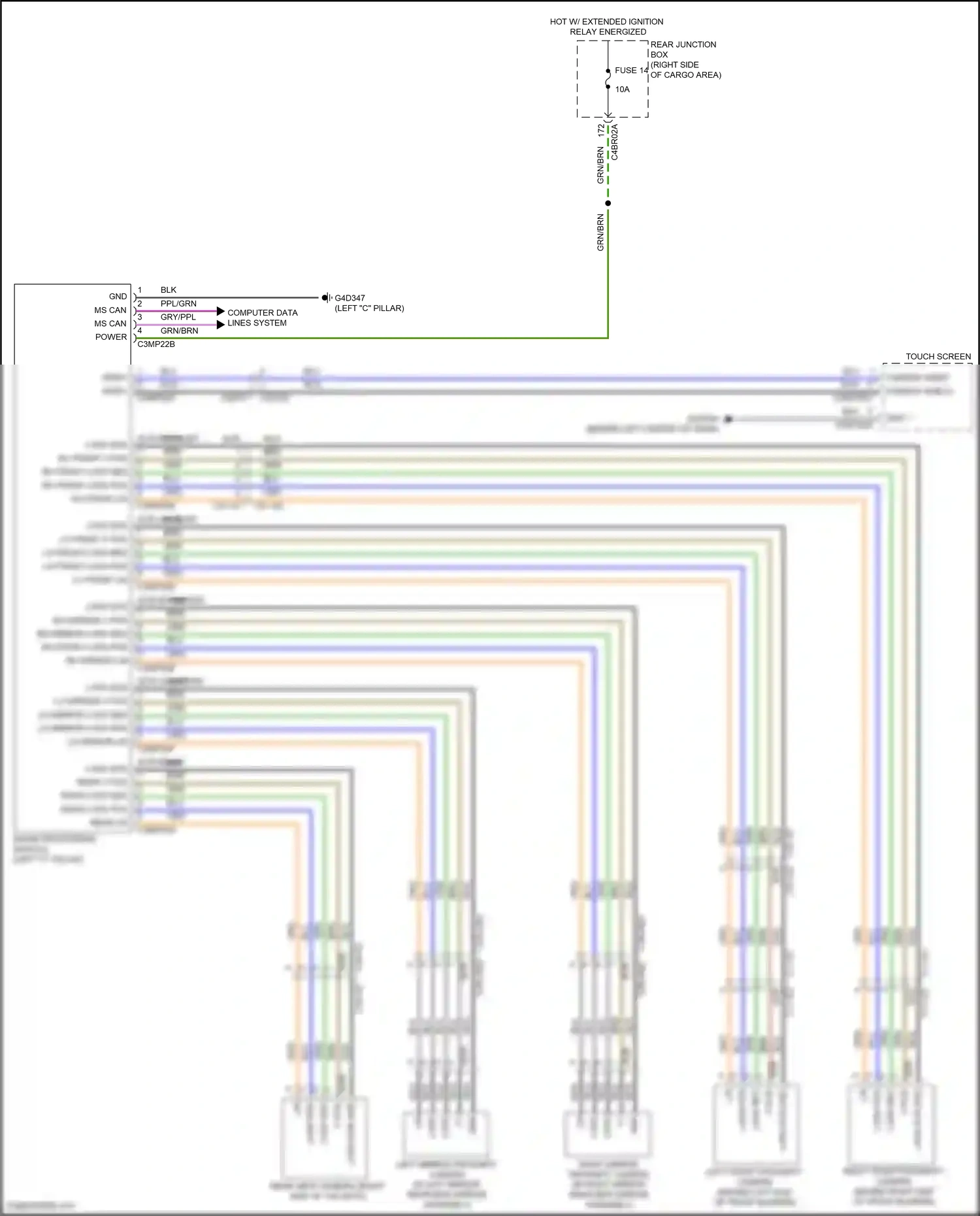 Land Rover Range Rover IV (2012-2017) image processing module wiring diagram  (2 of 3)