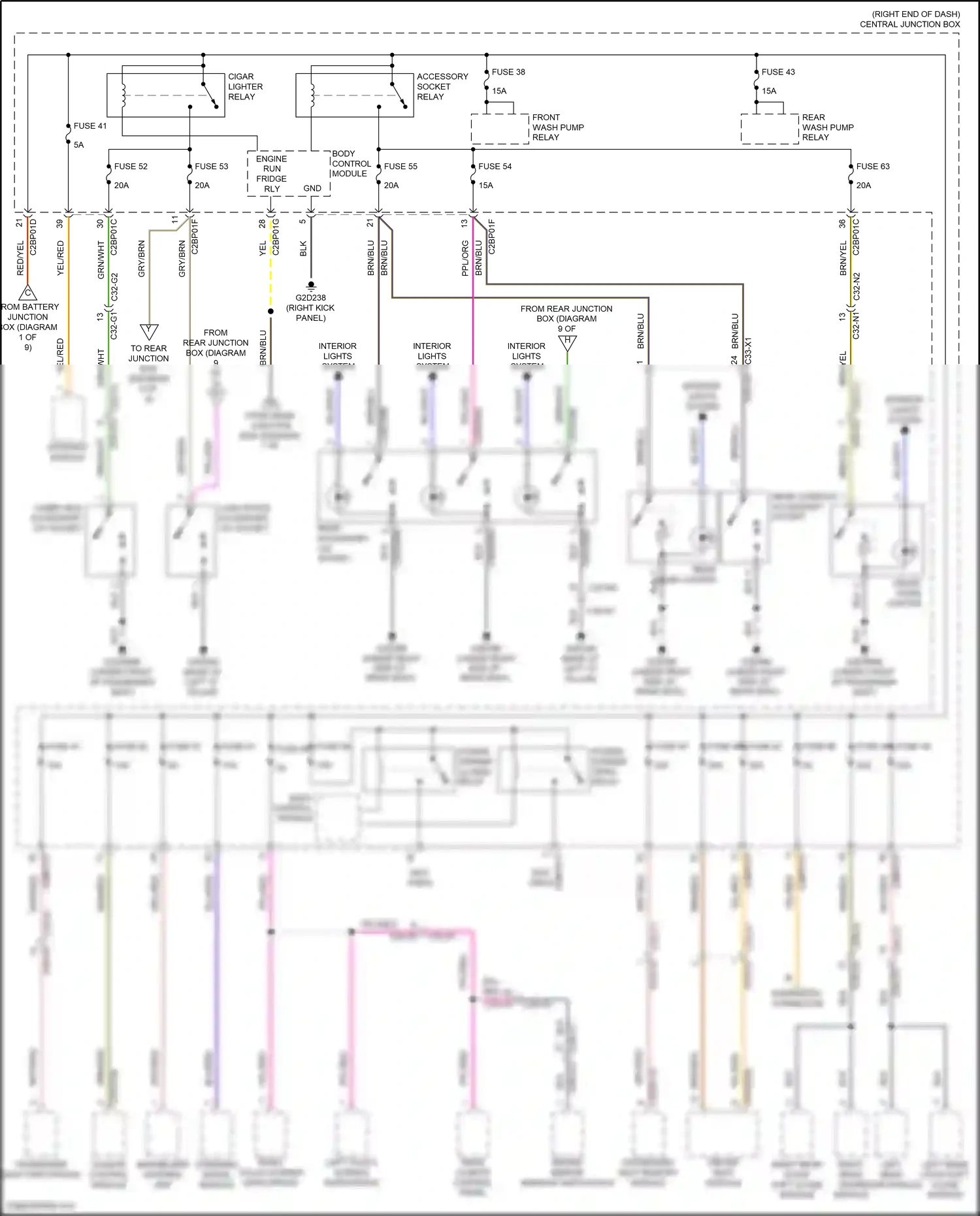 Land Rover Range Rover IV (2012-2017) left touch screen switchpack wiring diagram  (4 of 4)