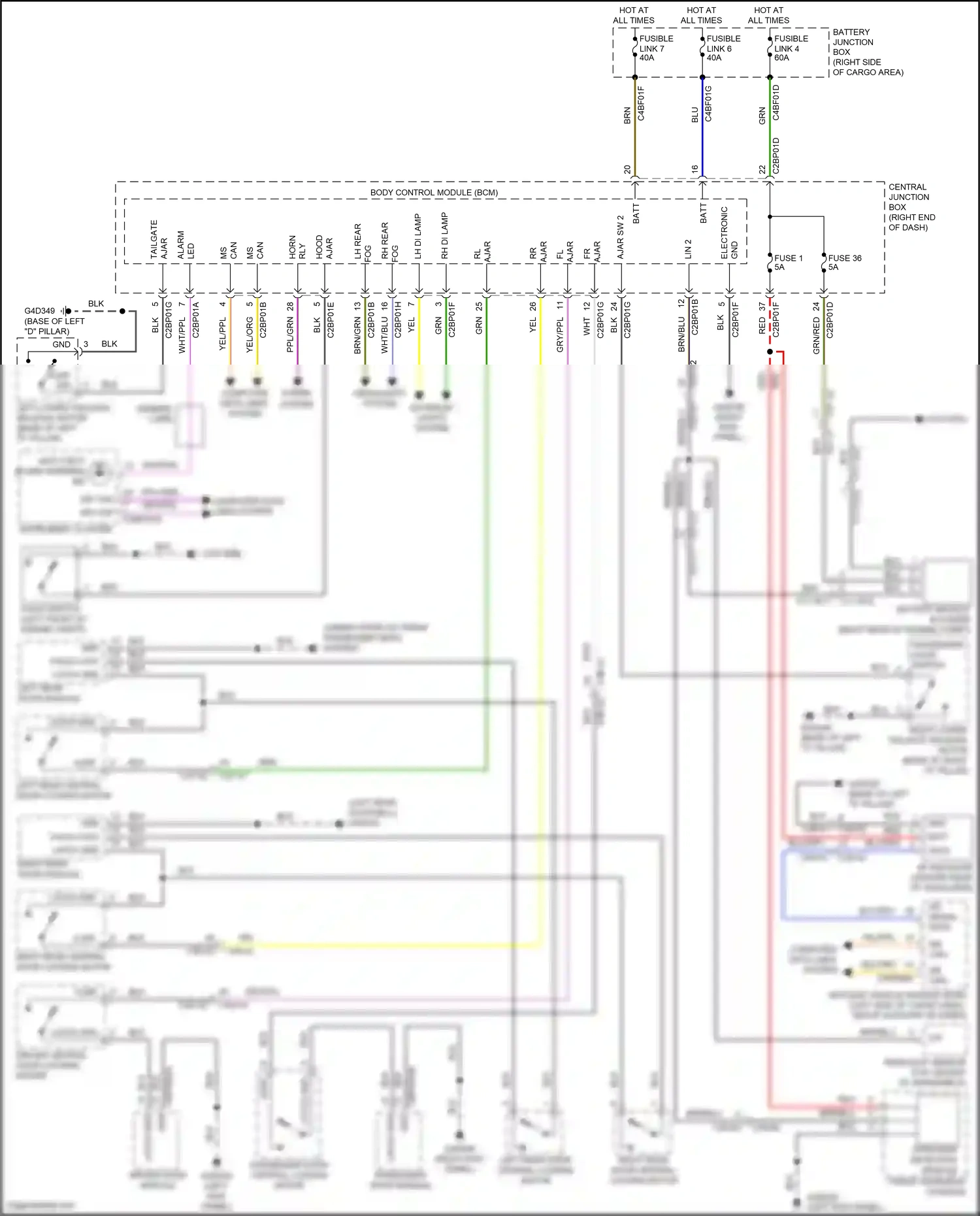Land Rover Range Rover IV (2012-2017) rain/light sensor wiring diagram  (1 of 6)