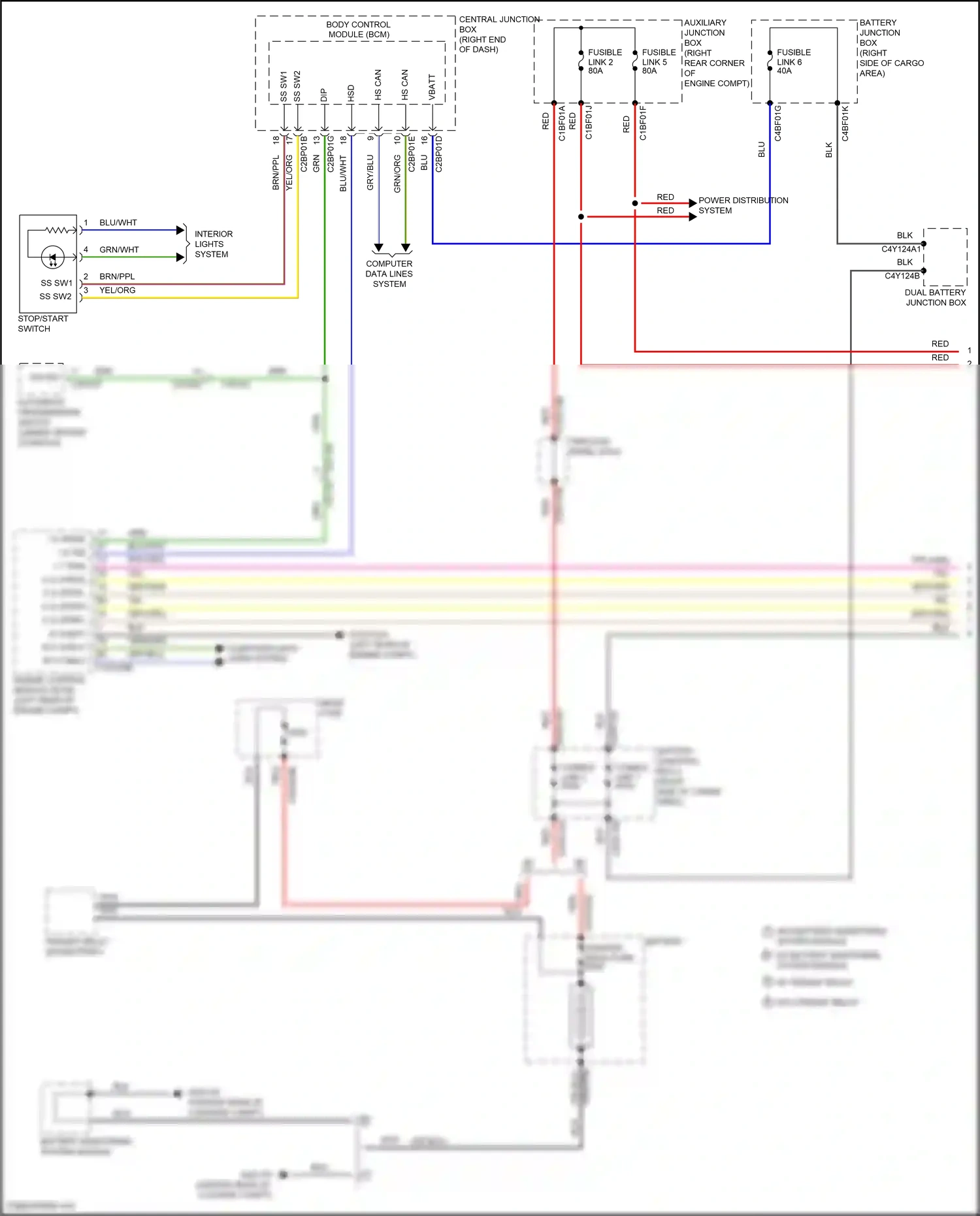 Land Rover Range Rover IV (2012-2017) through panel stud wiring diagram  (4 of 6)