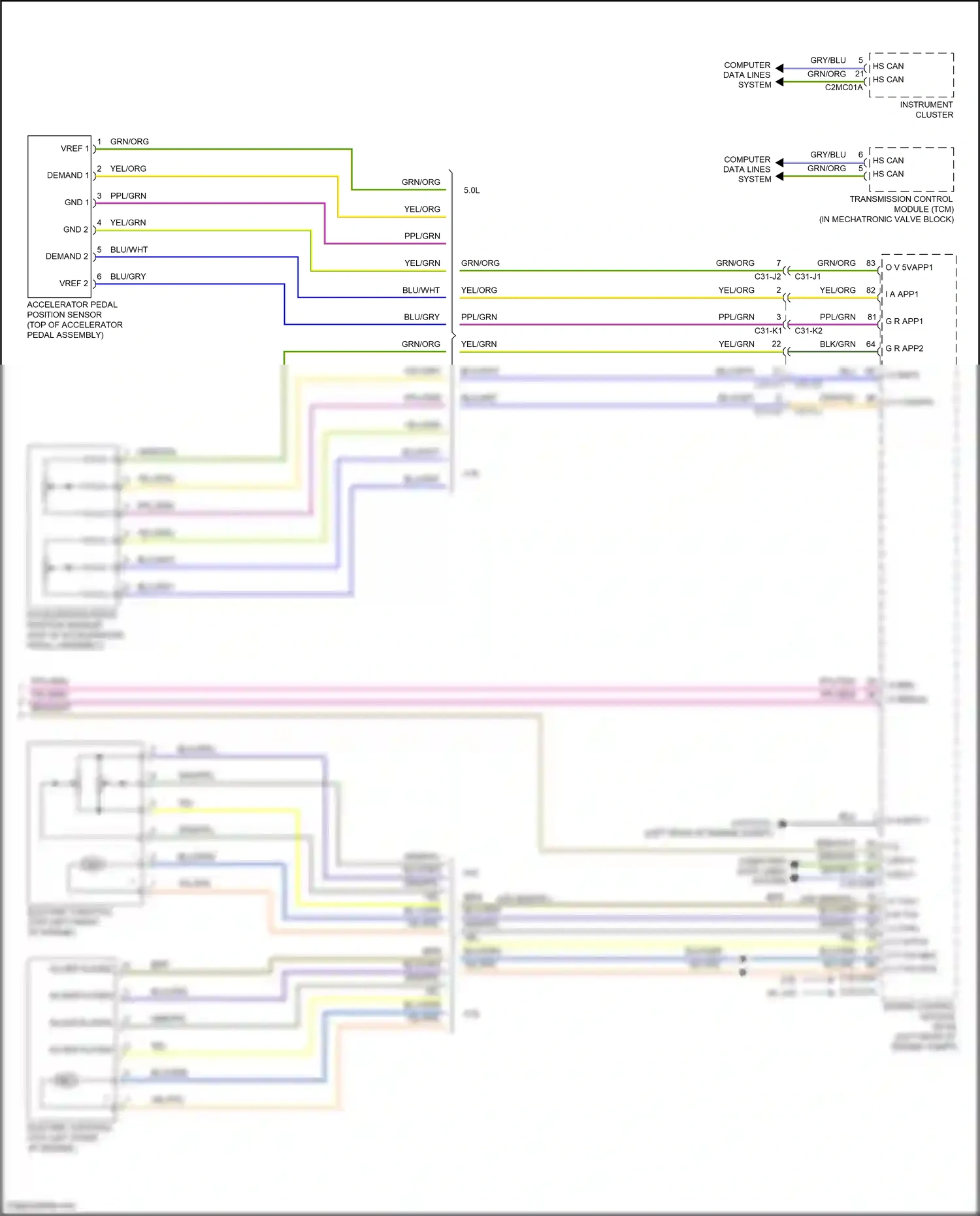 Land Rover Range Rover IV (2012-2017) vref 2 wiring diagram  (1 of 2)
