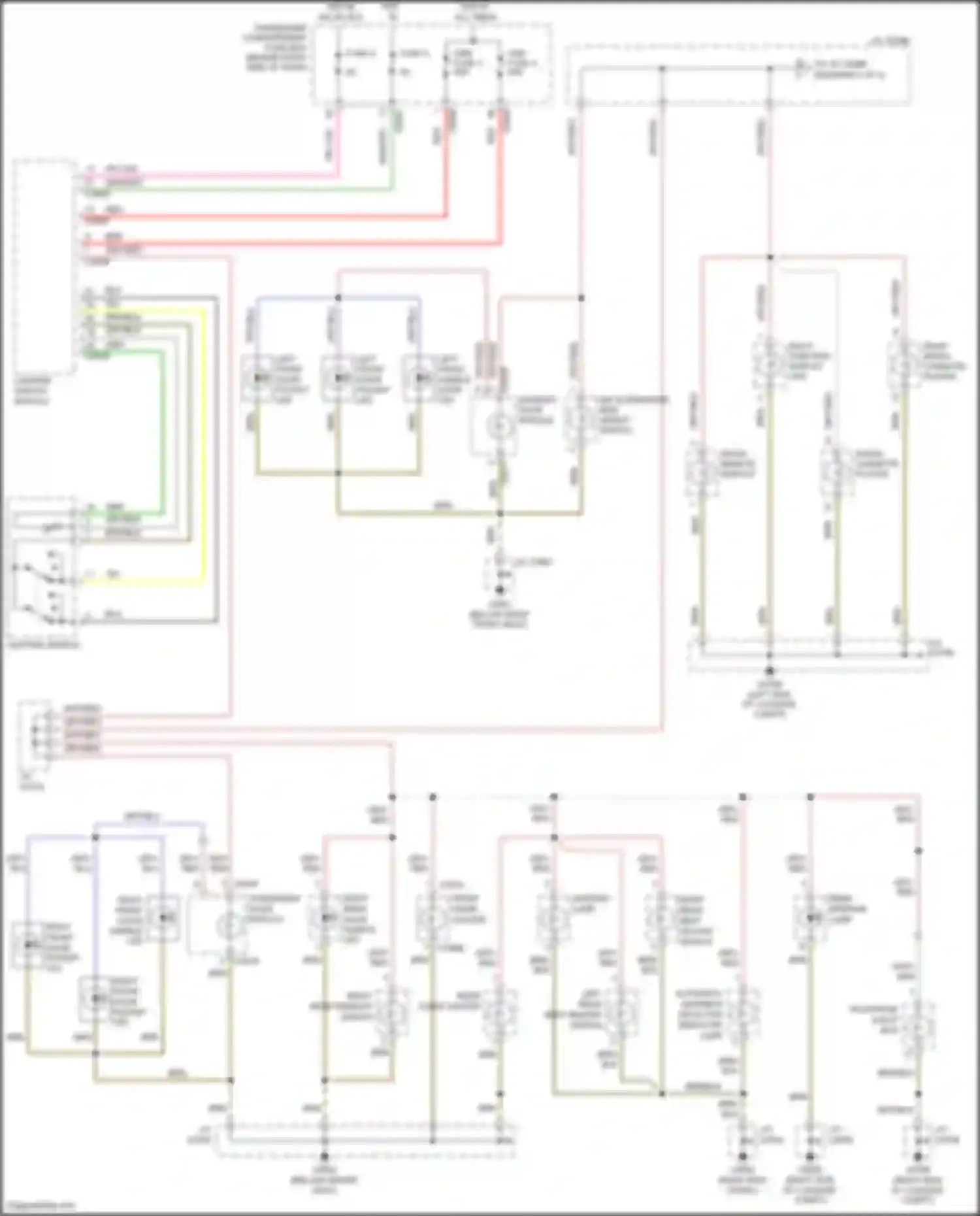 Range Rover Land Rover L322 (2002-2005): Instrument illumination circuit (1 of 2)