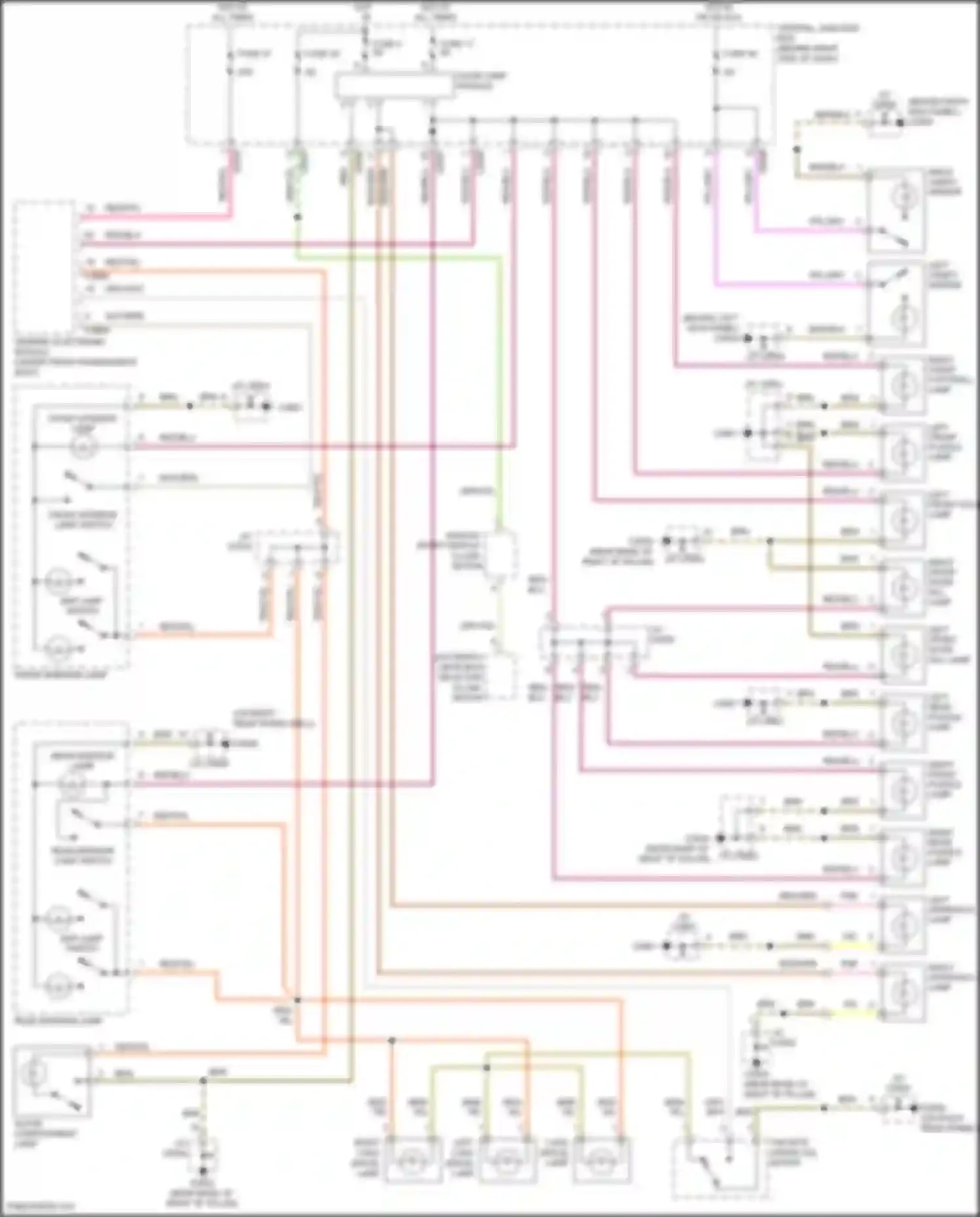 Range Rover Land Rover L322 (2005-2009): Courtesy lamps circuit