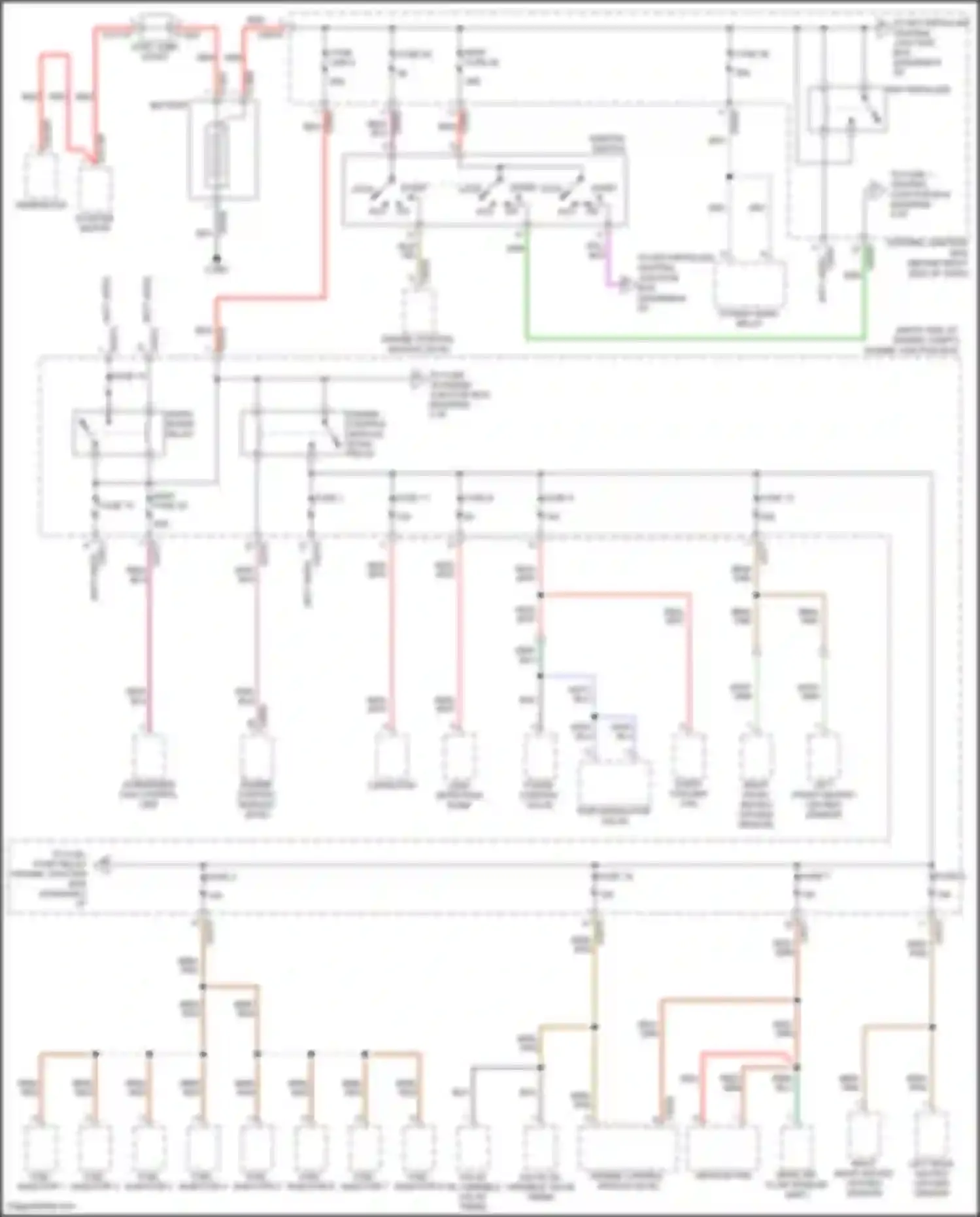 Range Rover Land Rover L322 (2005-2009): Power distribution circuit (1 of 6)