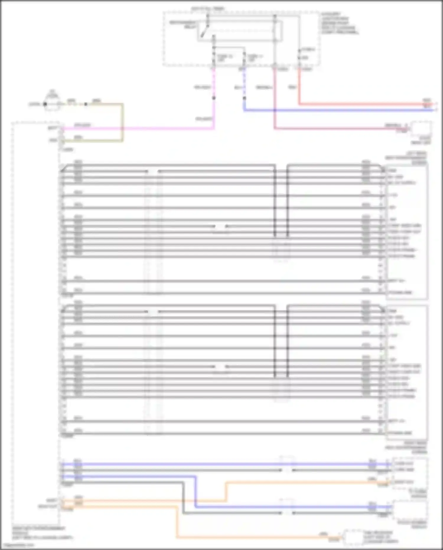 Range Rover Land Rover L322 (2005-2009): Rear seat entertainment circuit (1 of 2)