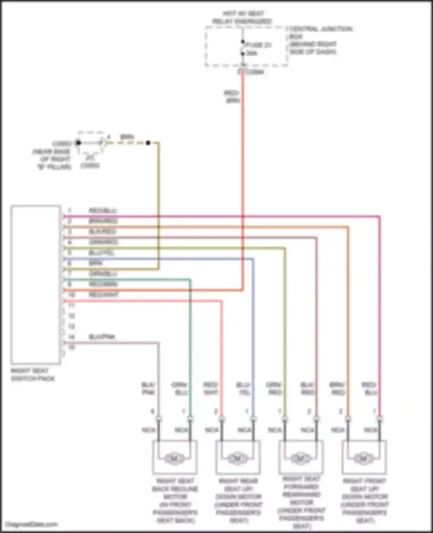 Wiring diagram blk/red for Land Rover Range Rover L322 (2005-2009) (6 of 15)
