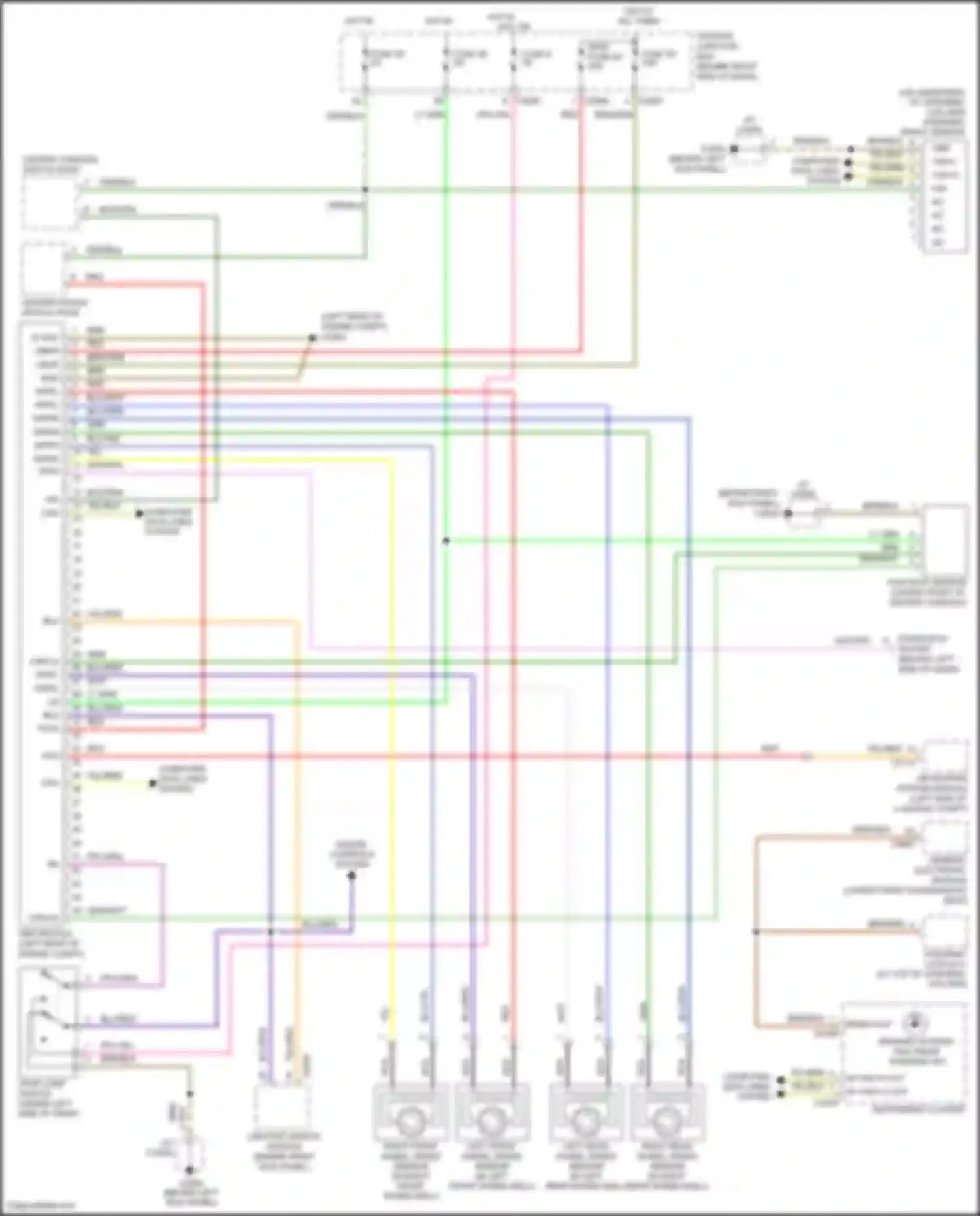 Wiring diagram center console switch pack for Land Rover Range Rover L322 (2005-2009) (1 of 7)