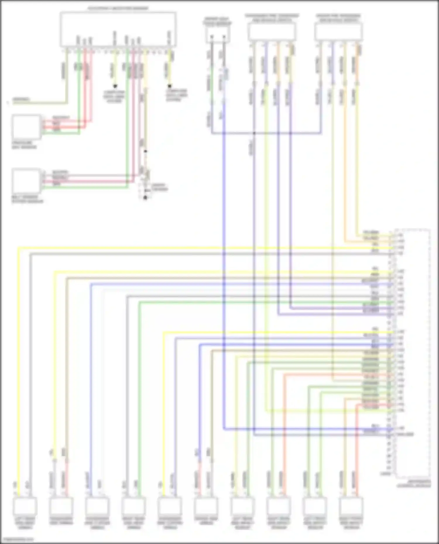 Wiring diagram driver seat track sensor for Land Rover Range Rover L322 (2005-2009) (1 of 1)