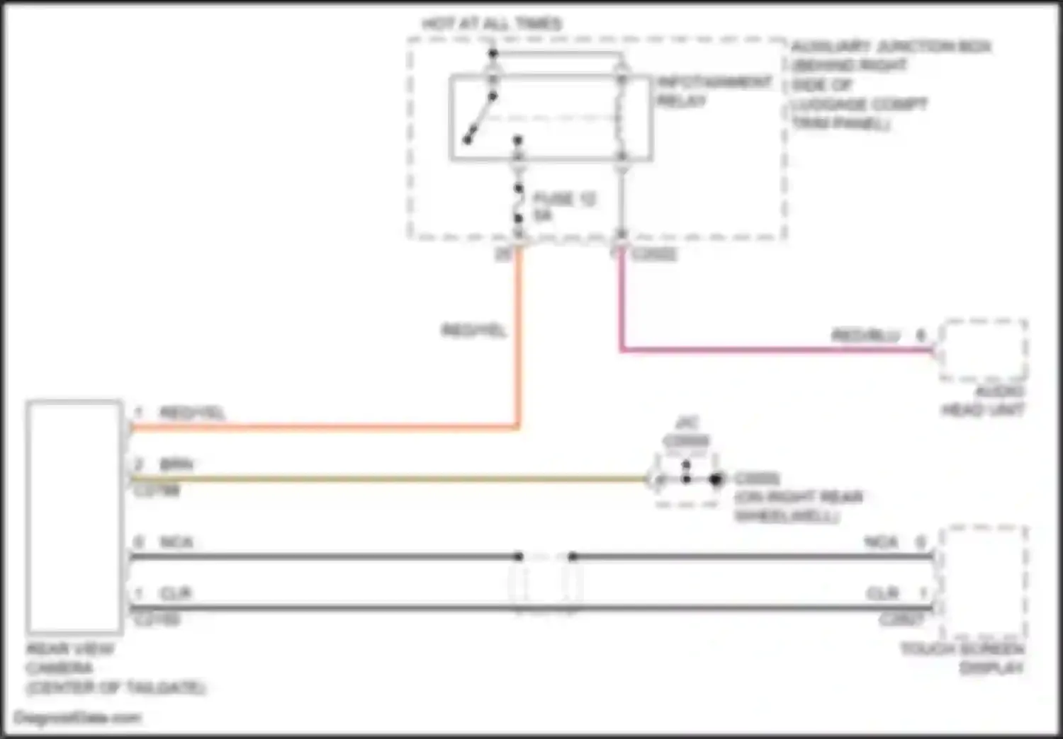 Wiring diagram infotainment relay for Land Rover Range Rover L322 (2005-2009) (2 of 4)