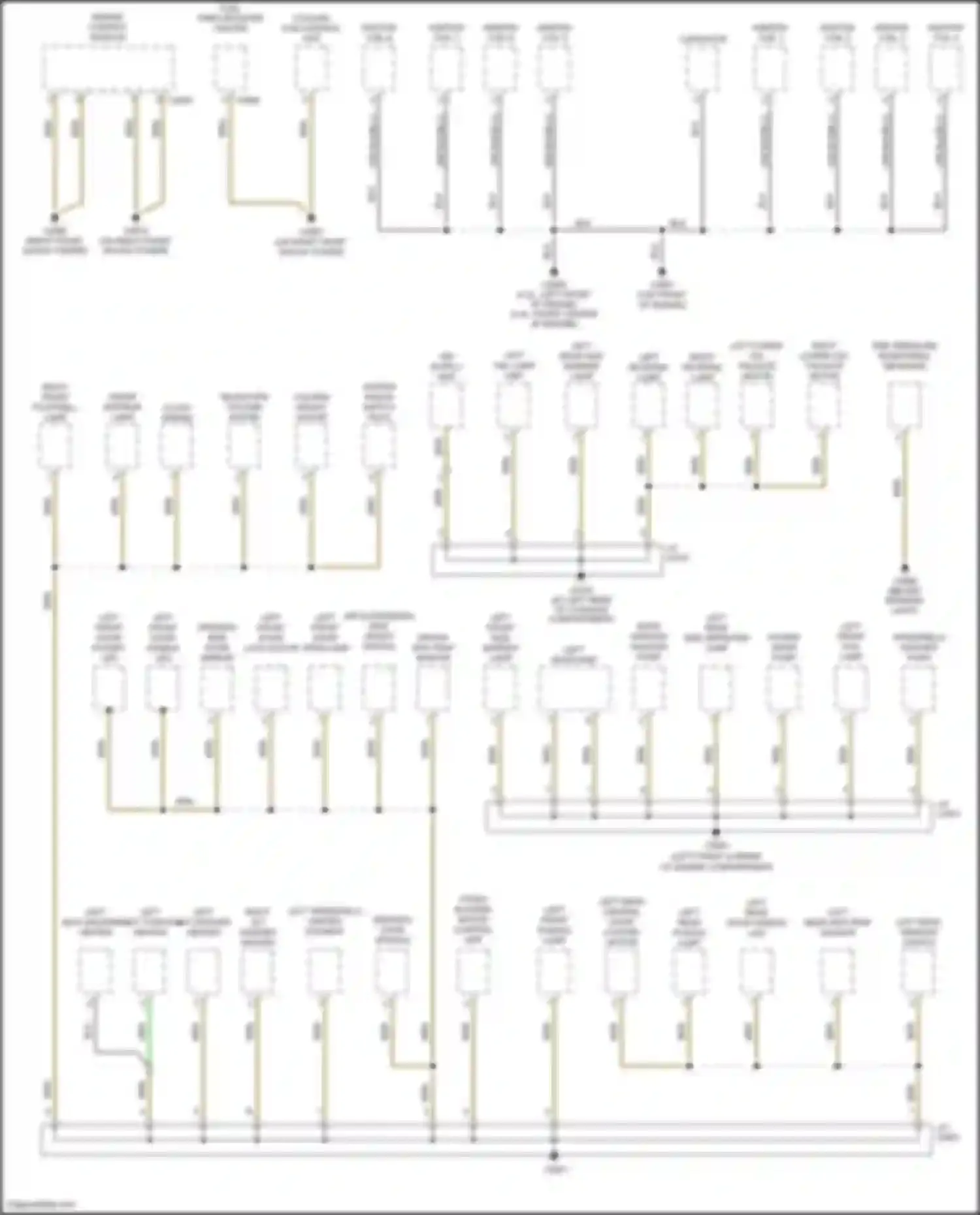 Wiring diagram left front door handle led for Land Rover Range Rover L322 (2005-2009) (1 of 2)