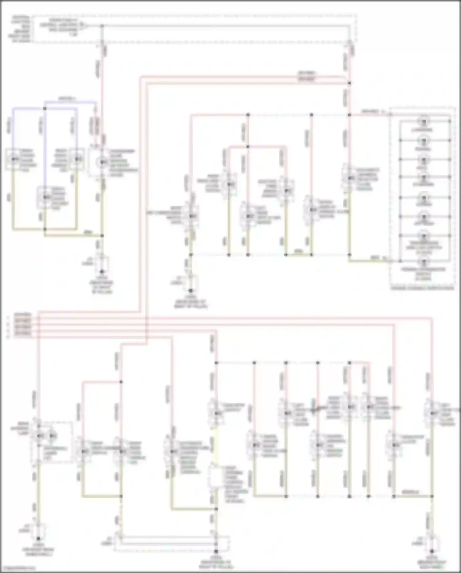 Wiring diagram left front inner vent illumi- nation for Land Rover Range Rover L322 (2005-2009) (1 of 1)