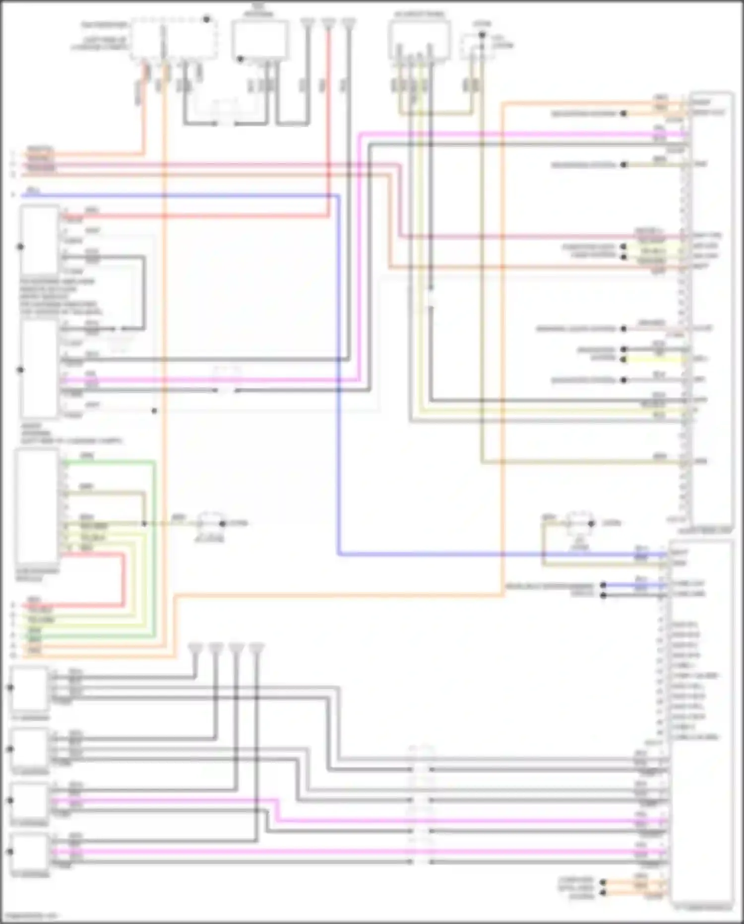 Wiring diagram navigation system for Land Rover Range Rover L322 (2005-2009) (2 of 2)