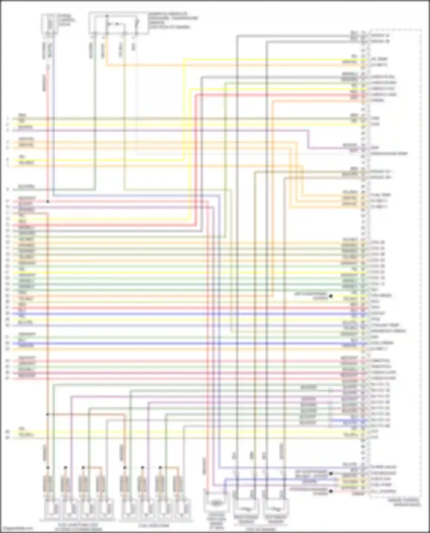Wiring diagram right knock sensor for Land Rover Range Rover L322 (2005-2009) (1 of 2)