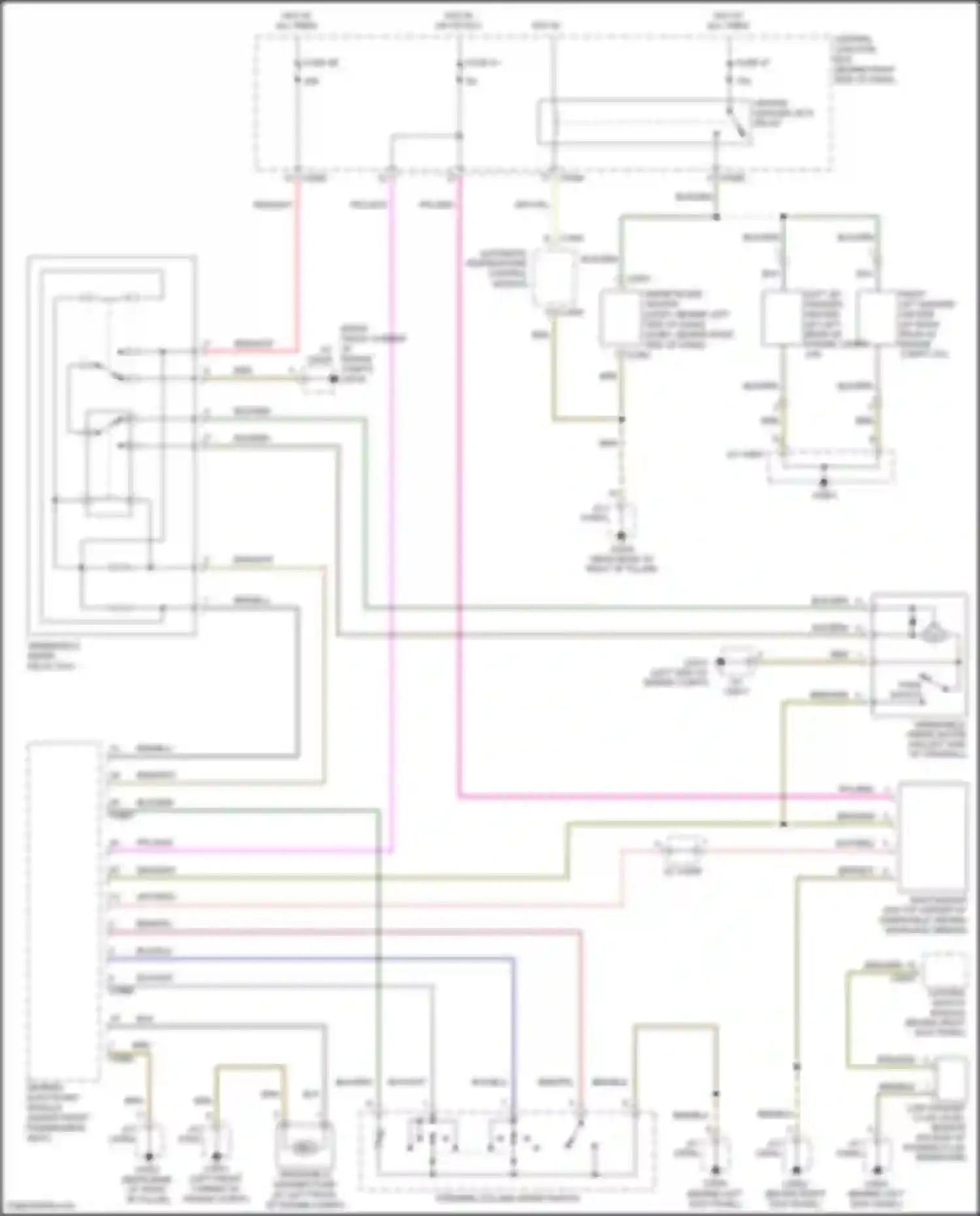 Wiring diagram windshield wiper delay ecu for Land Rover Range Rover L322 (2005-2009) (1 of 2)