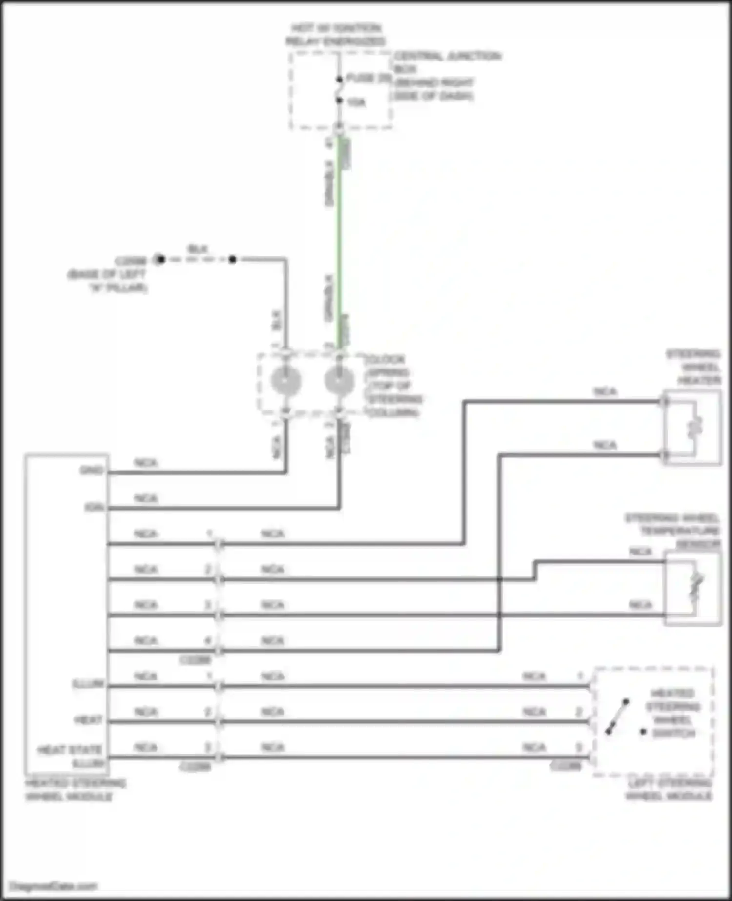 Range Rover Land Rover L322 (2009-2012): Heated steering wheel circuit