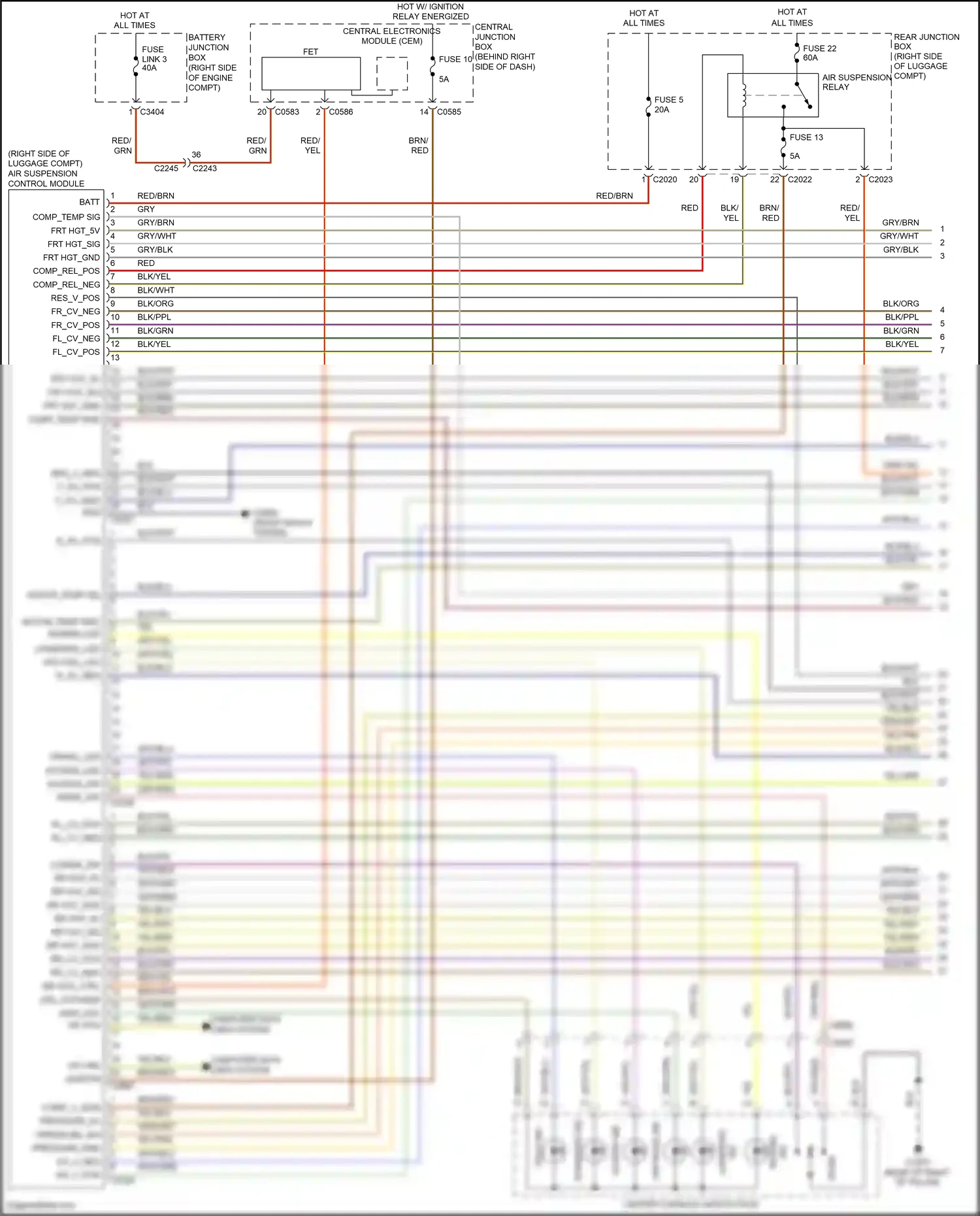 Land Rover Range Rover L322 (2009-2012) computer data lines system wiring diagram  (1 of 77)