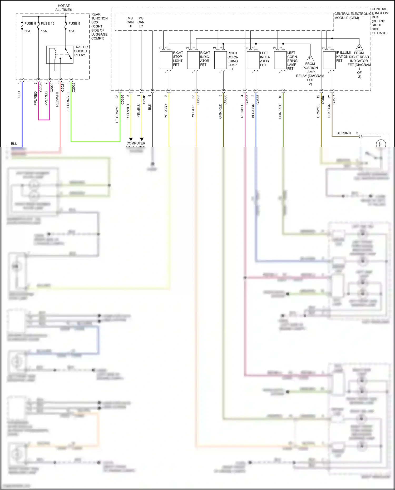 Land Rover Range Rover L322 (2009-2012) computer data lines system wiring diagram  (73 of 77)