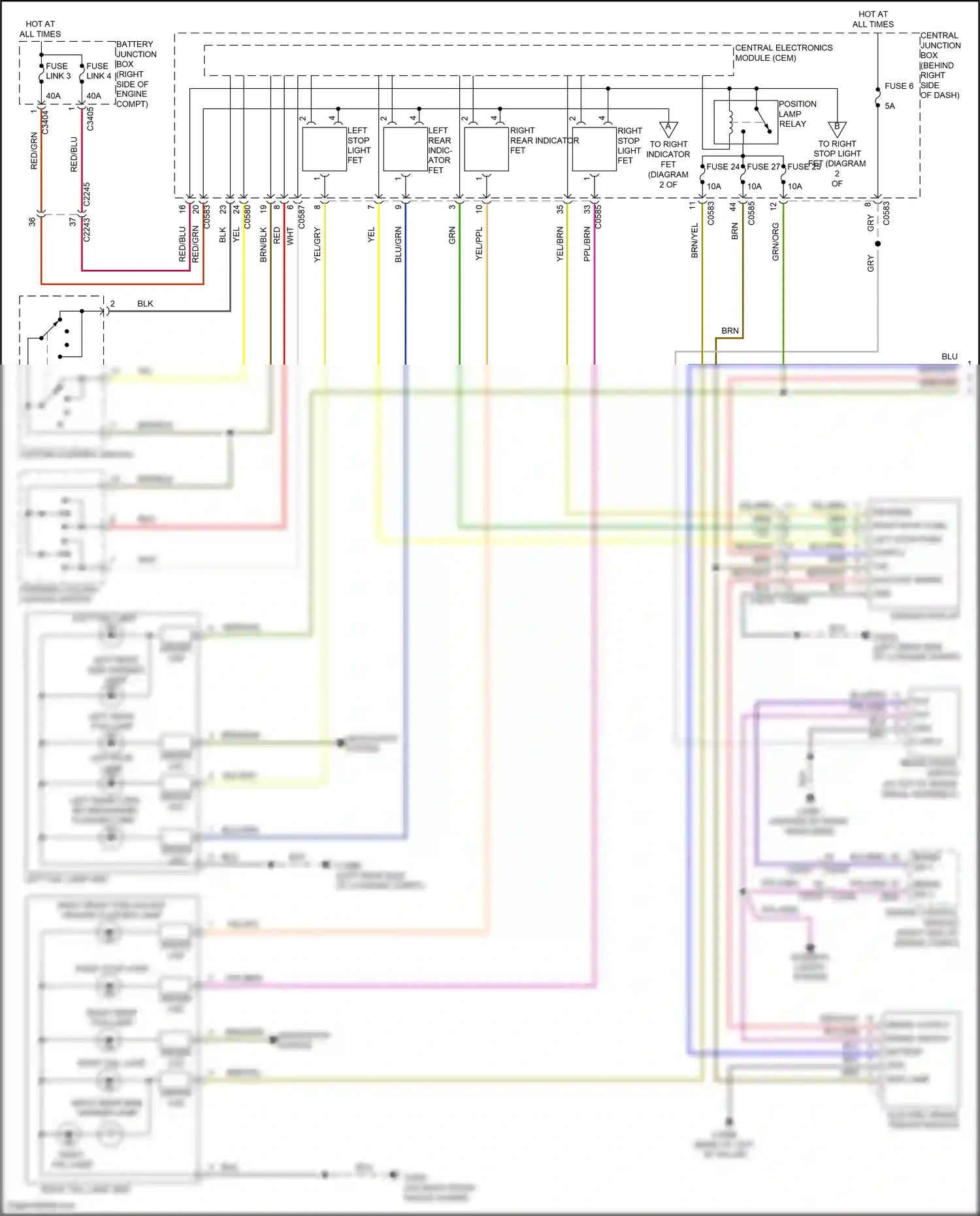 Land Rover Range Rover L322 (2009-2012) engine control module wiring diagram  (3 of 5)