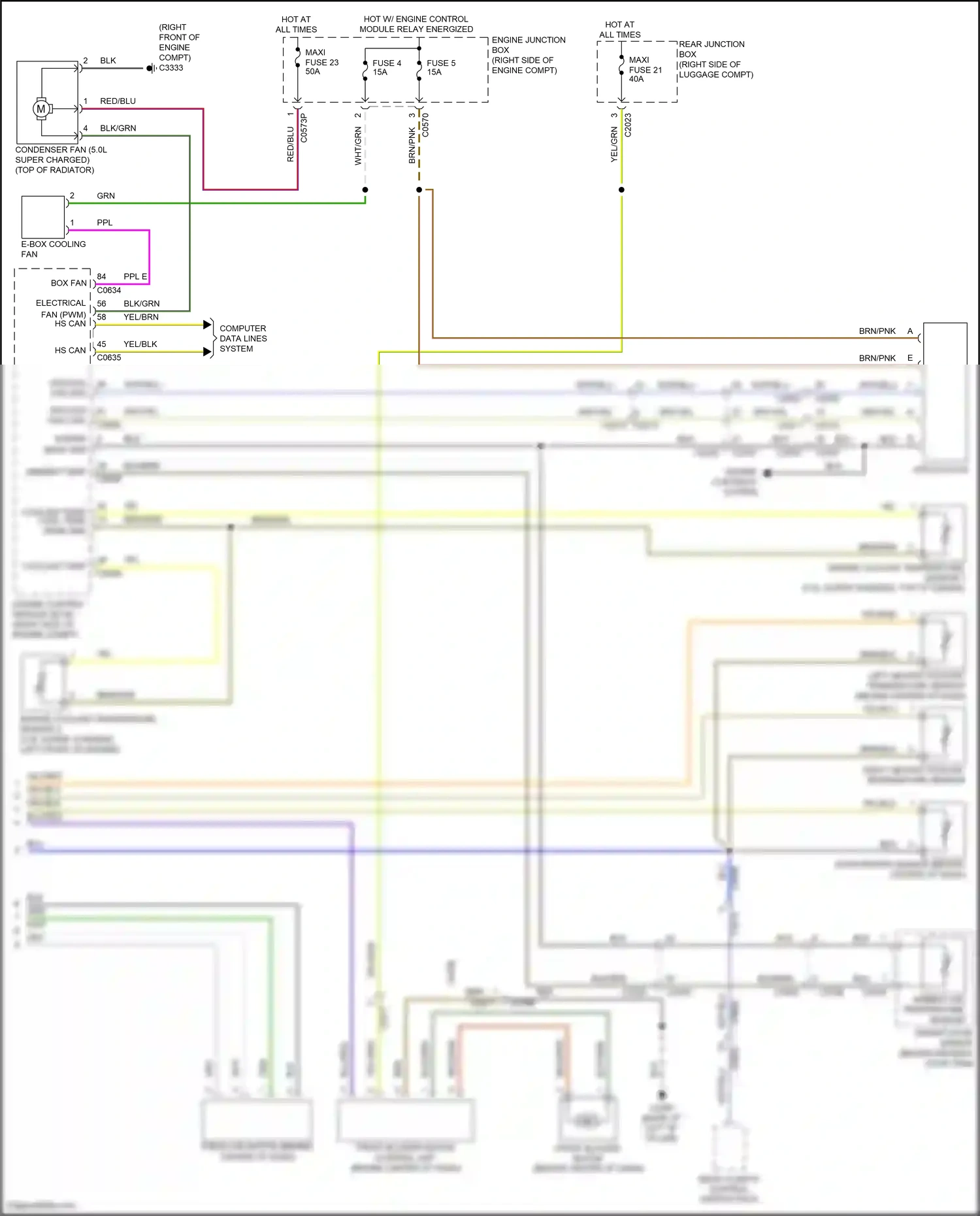 Land Rover Range Rover L322 (2009-2012) engine controls system wiring diagram  (1 of 4)