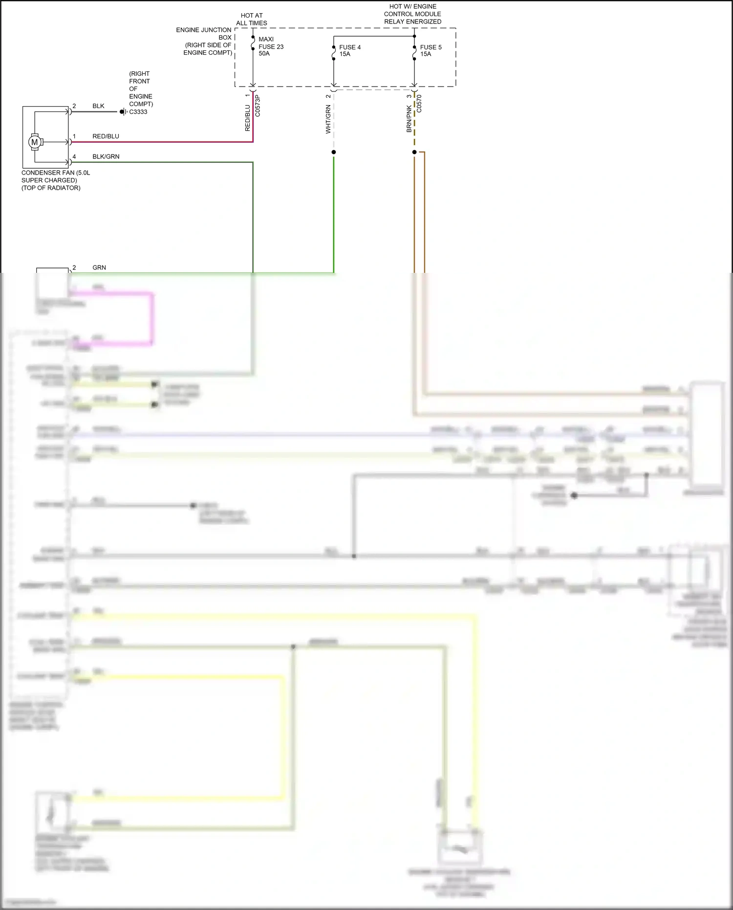 Land Rover Range Rover L322 (2009-2012) engine controls system wiring diagram  (3 of 4)
