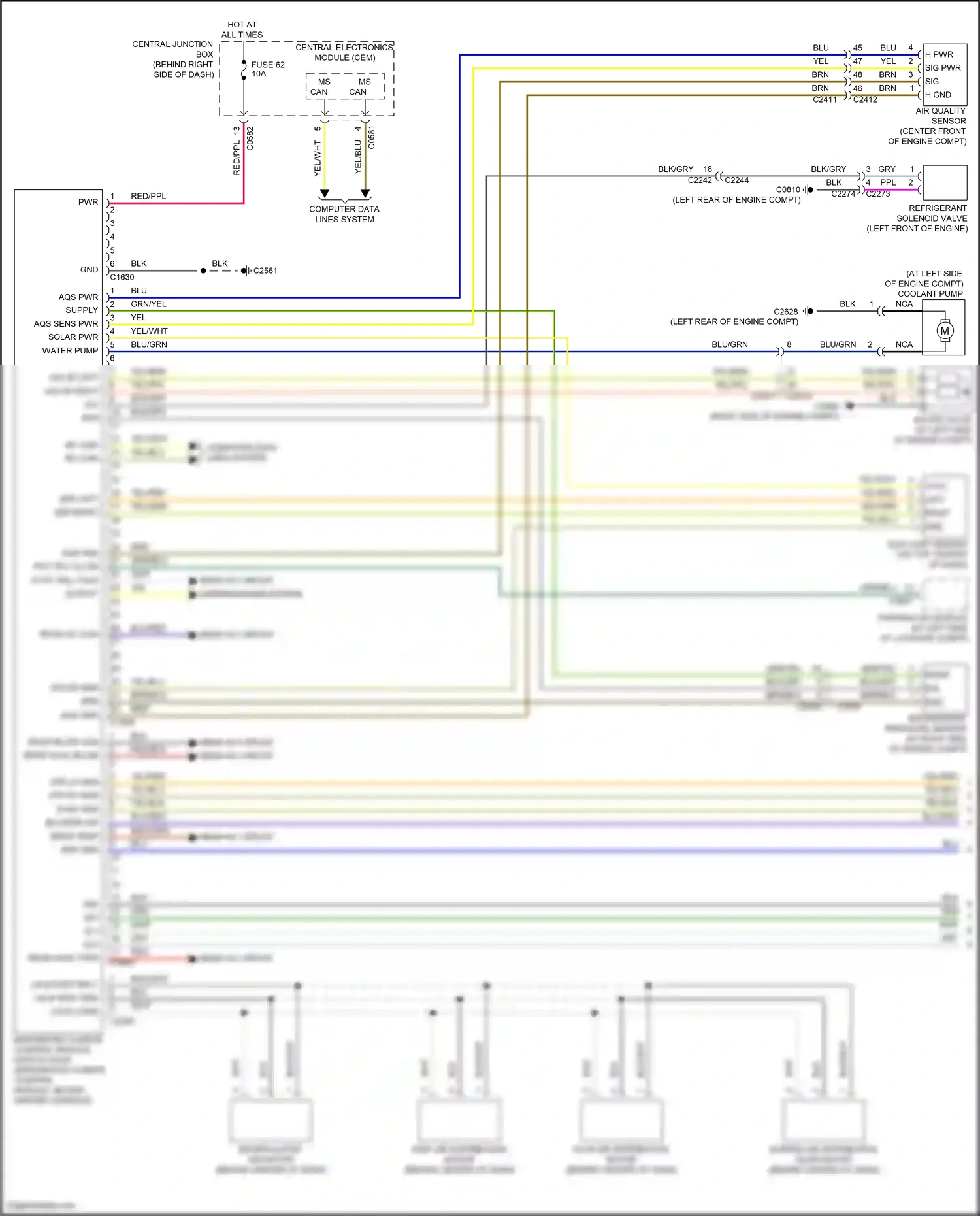 Land Rover Range Rover L322 (2009-2012) integrated climate control module, switch pack wiring diagram  (2 of 19)