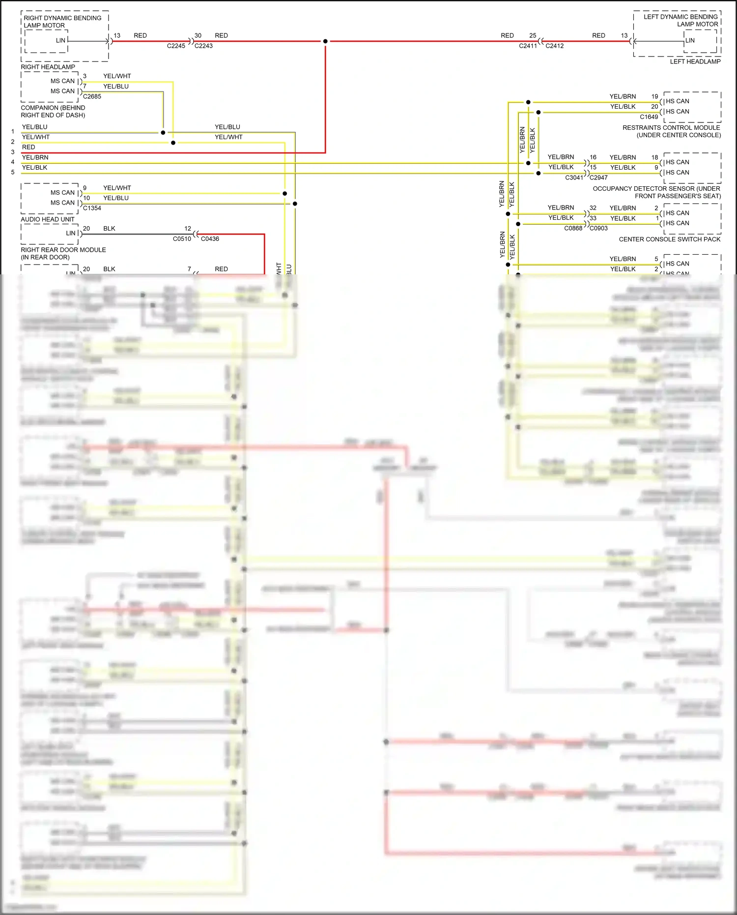 Land Rover Range Rover L322 (2009-2012) integrated climate control module, switch pack wiring diagram  (11 of 19)