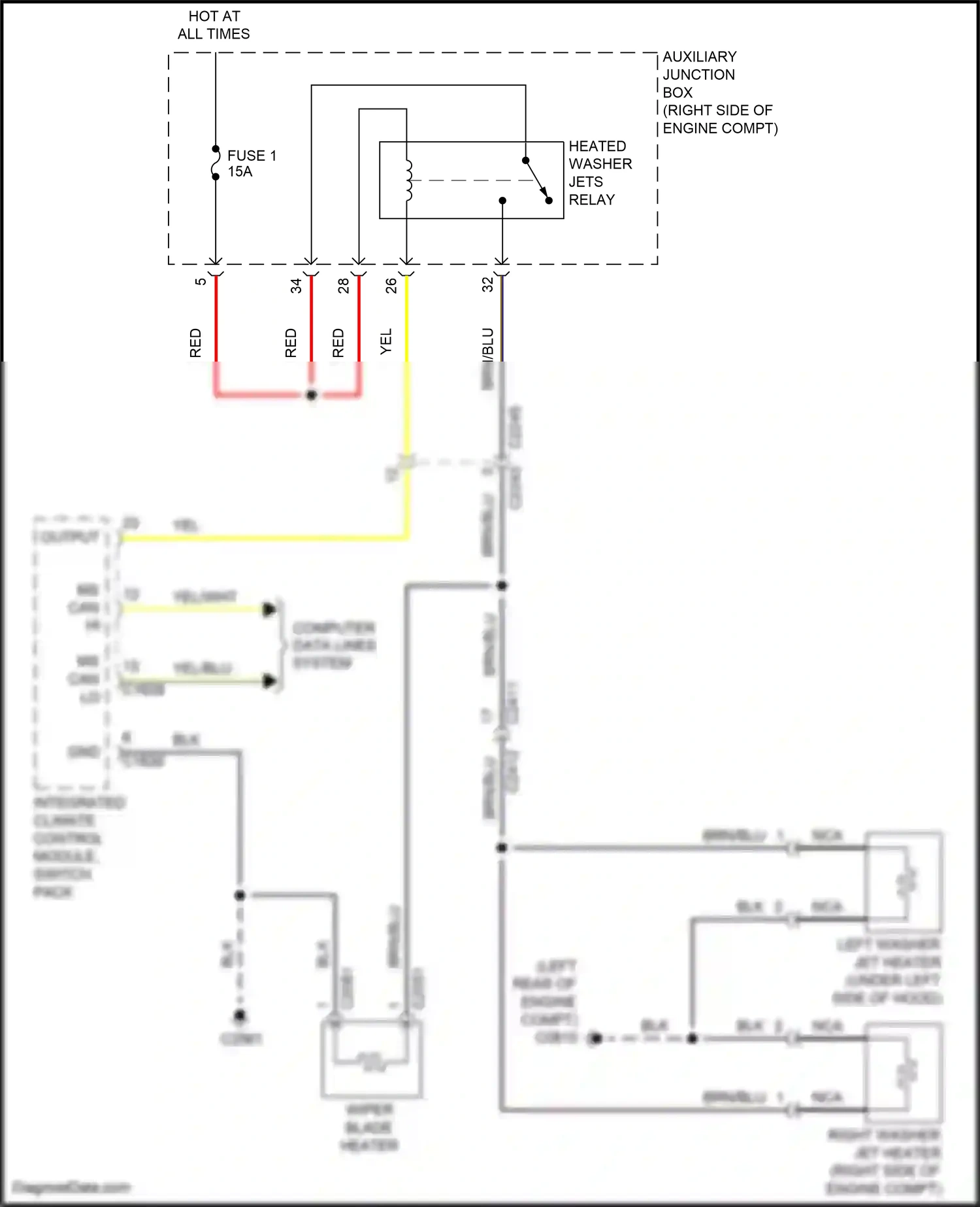 Land Rover Range Rover L322 (2009-2012) integrated climate control module, switch pack wiring diagram  (13 of 19)