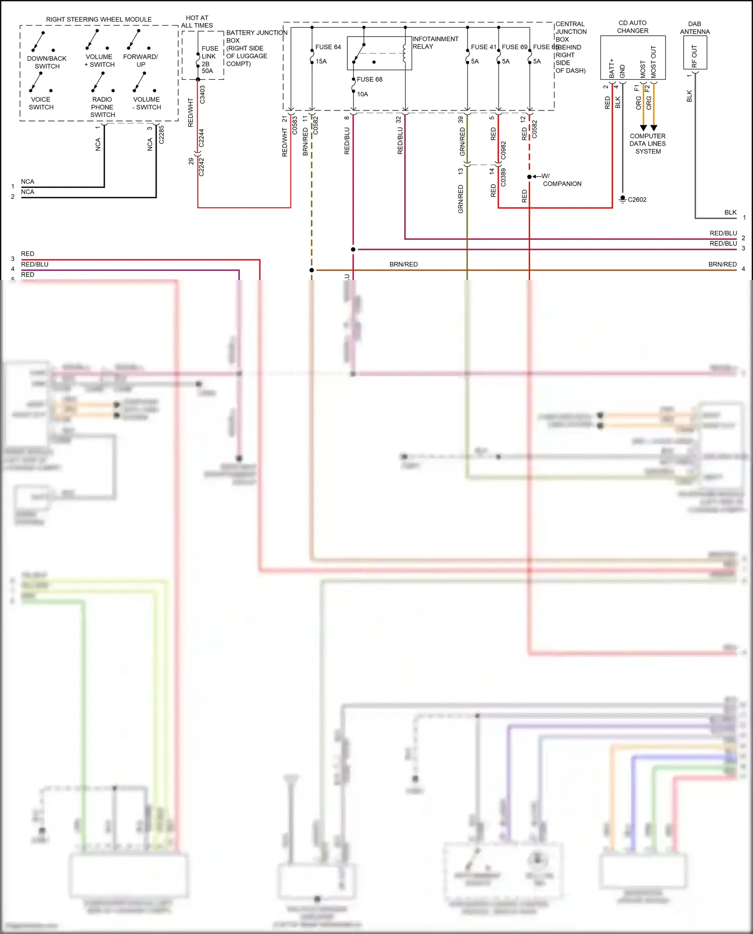 Land Rover Range Rover L322 (2009-2012) integrated climate control module, switch pack wiring diagram  (8 of 19)