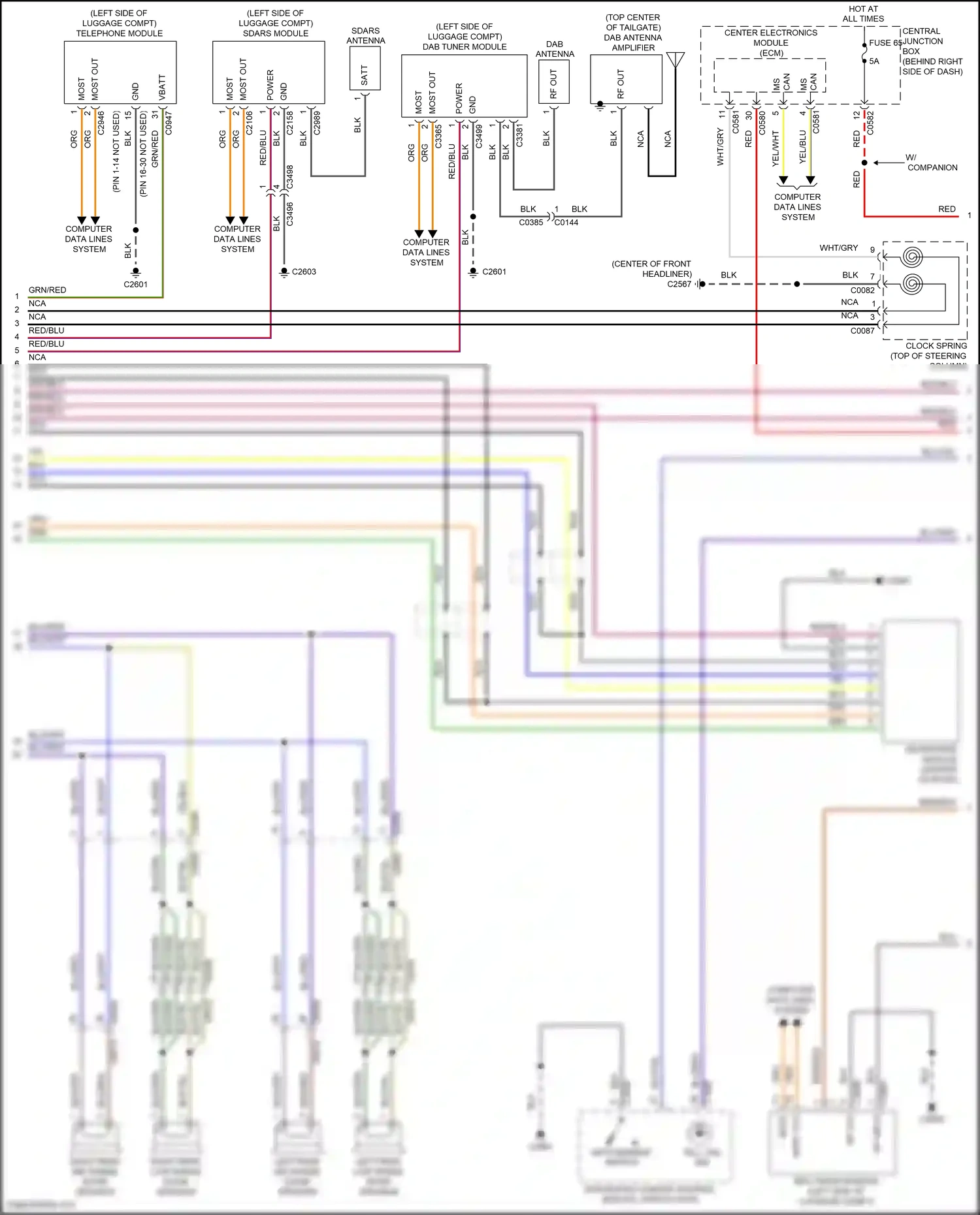 Land Rover Range Rover L322 (2009-2012) integrated climate control module, switch pack wiring diagram  (7 of 19)