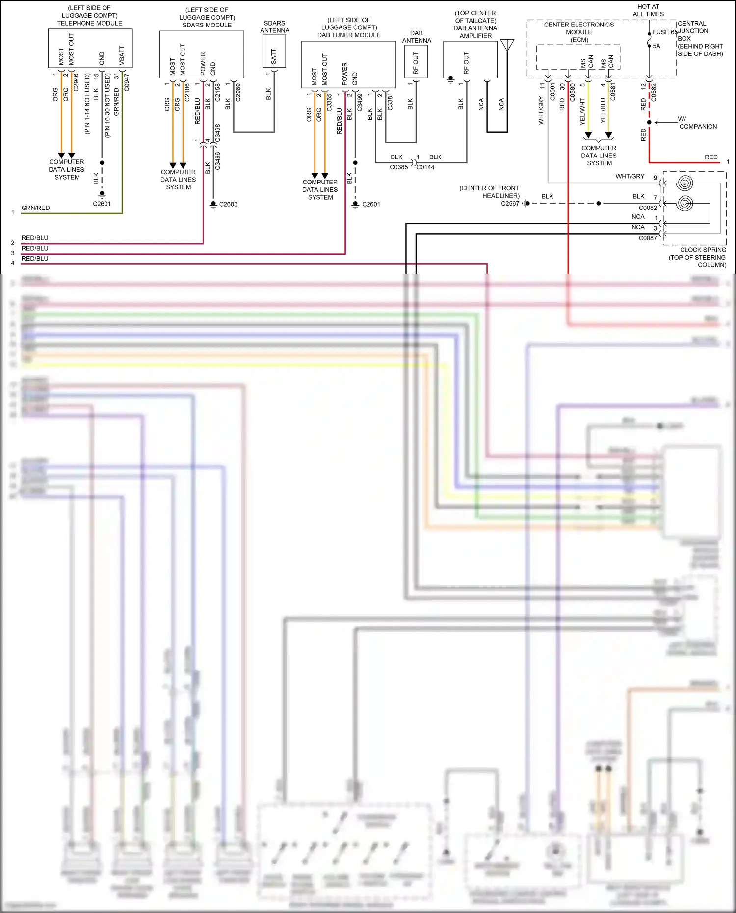 Land Rover Range Rover L322 (2009-2012) integrated climate control module, switch pack wiring diagram  (6 of 19)