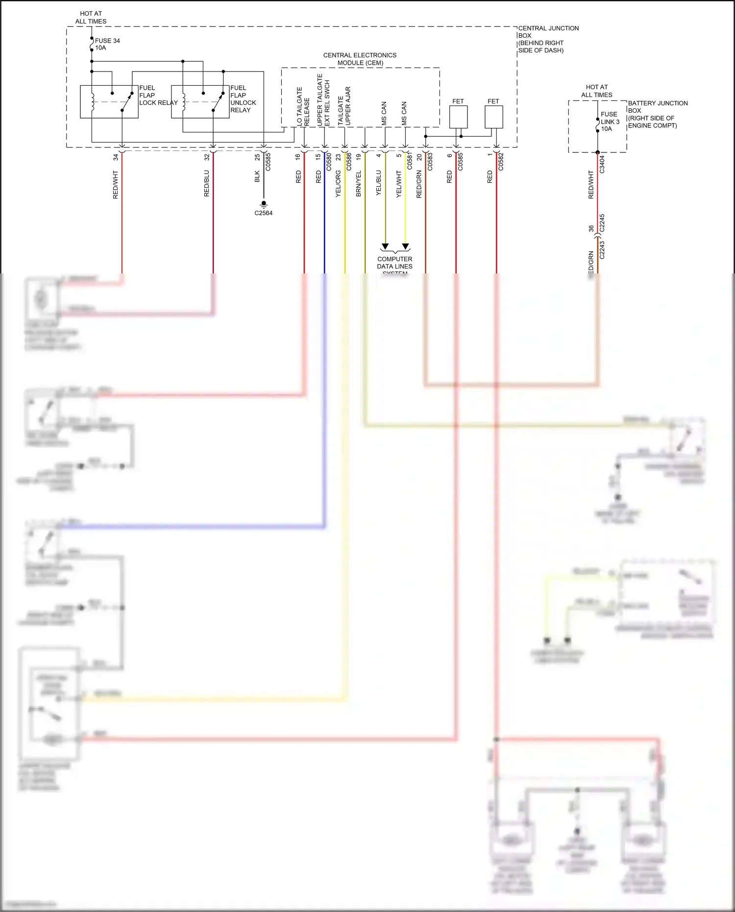 Land Rover Range Rover L322 (2009-2012) integrated climate control module, switch pack wiring diagram  (19 of 19)