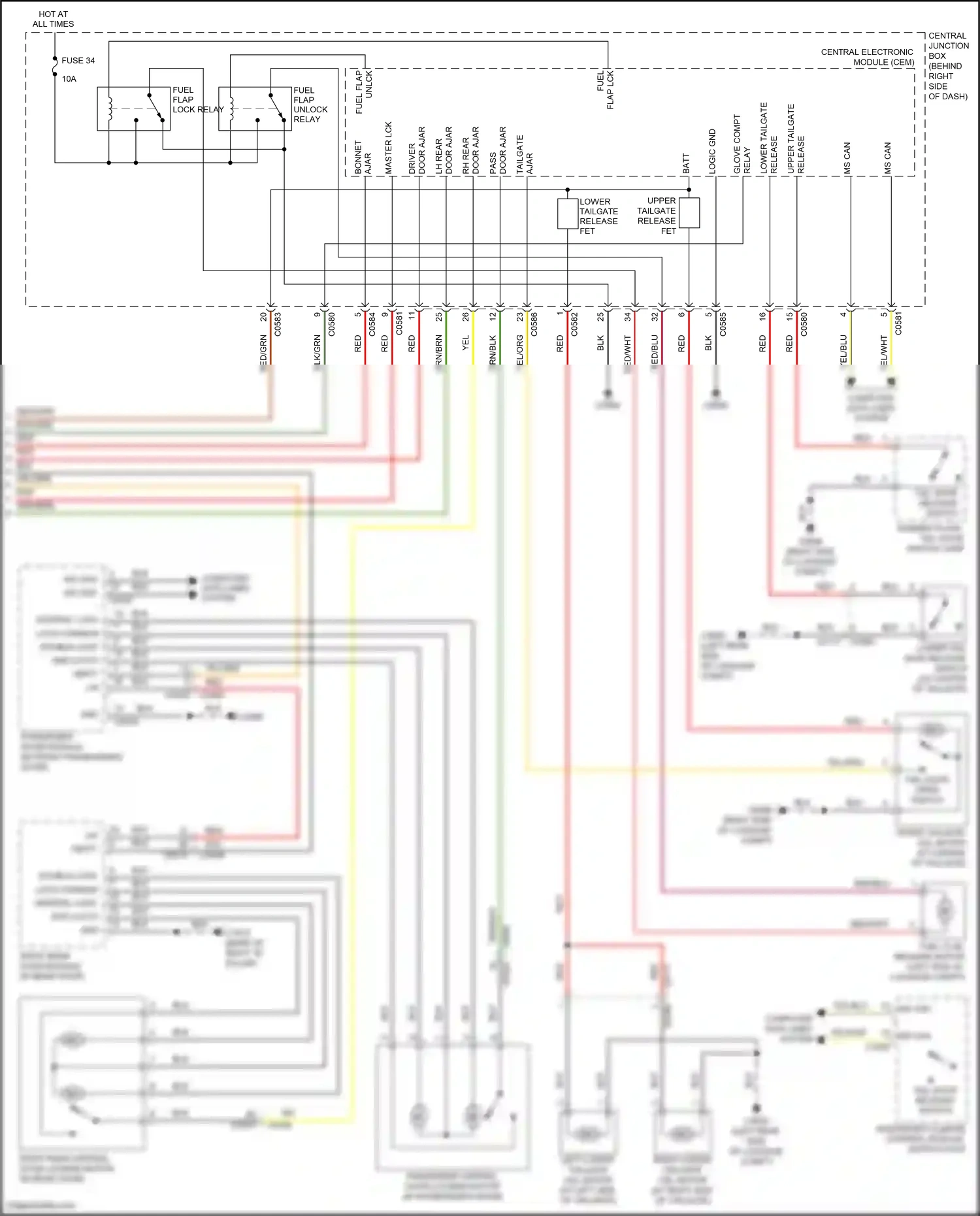 Land Rover Range Rover L322 (2009-2012) integrated climate control module, switch pack wiring diagram  (17 of 19)