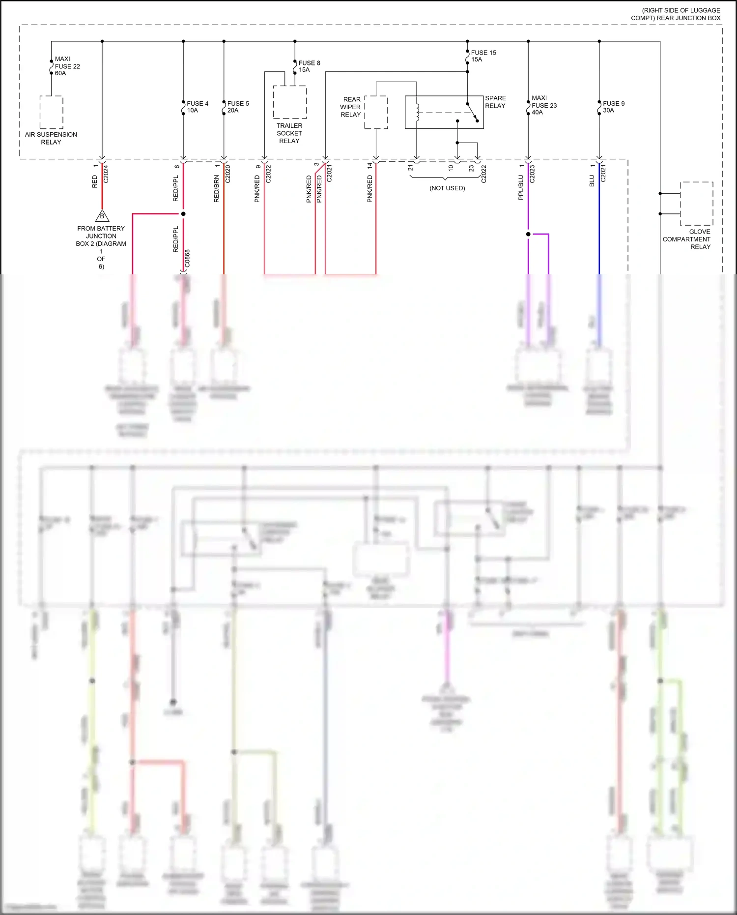 Land Rover Range Rover L322 (2009-2012) rear automatic temperature control module wiring diagram  (3 of 4)